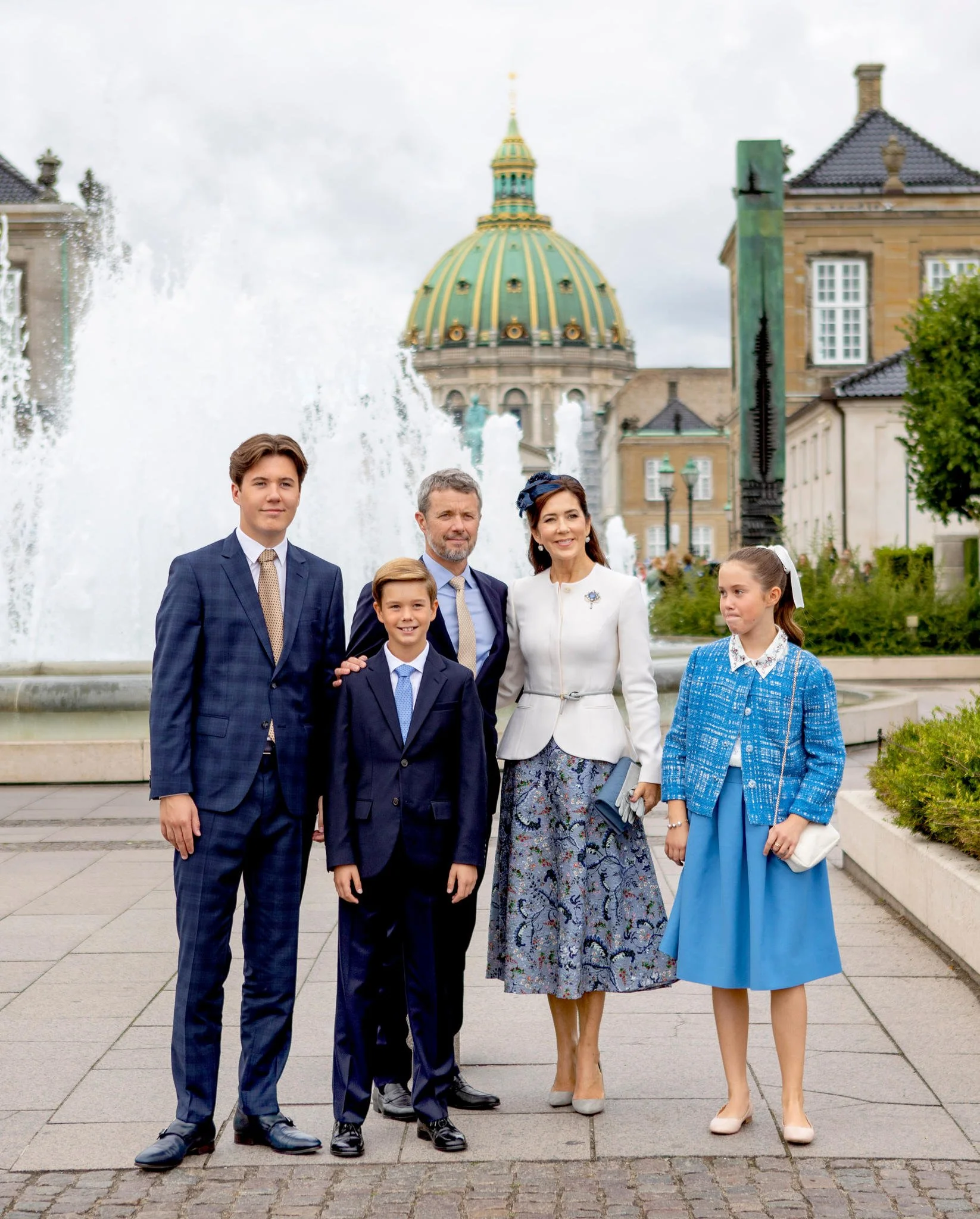 The Crown Prince and Crown Princess of Denmark Attend Thanksgiving Service Celebrating Queen Margrethe II's Golden Jubilee