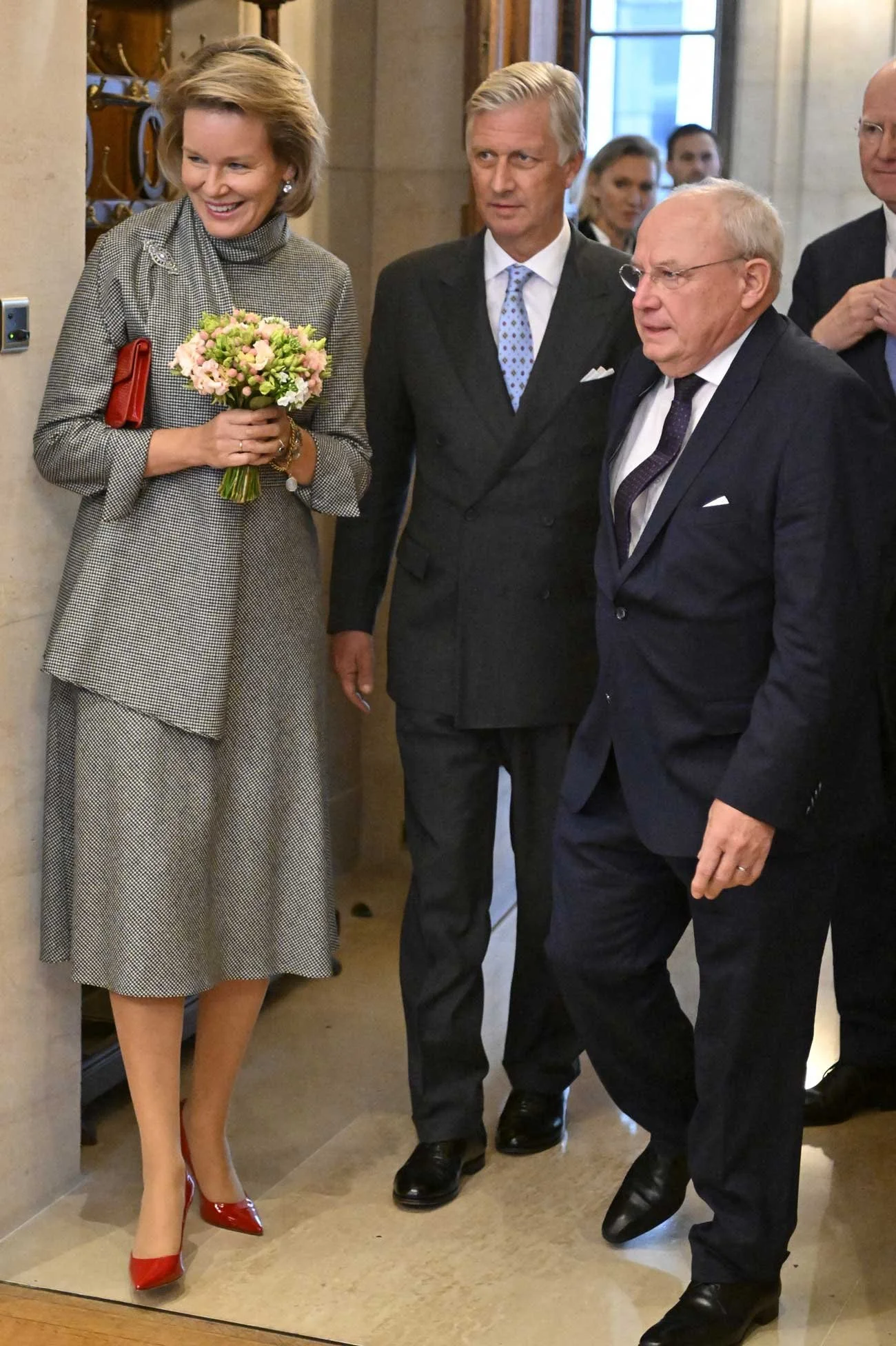 The King and Queen of the Belgians Visit the New Headquarters of BNP Paribas Fortis in Brussels