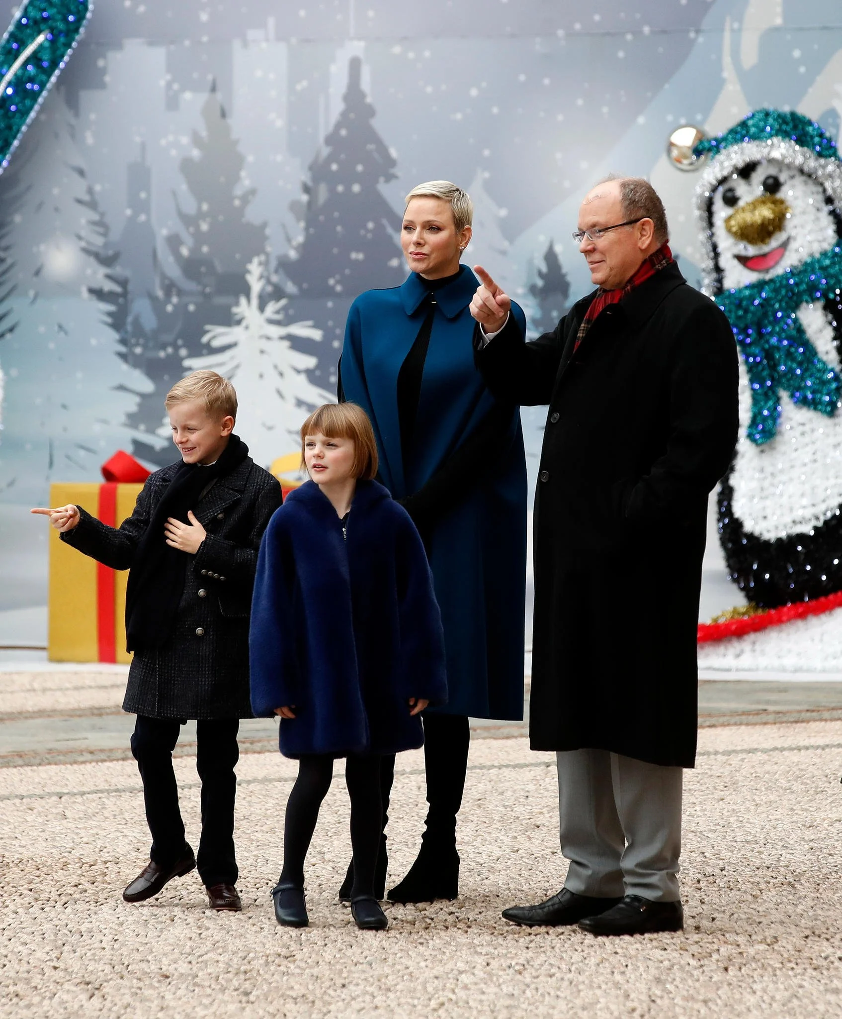 The Prince and Princess of Monaco Attend Christmas Tree Ceremony 2022