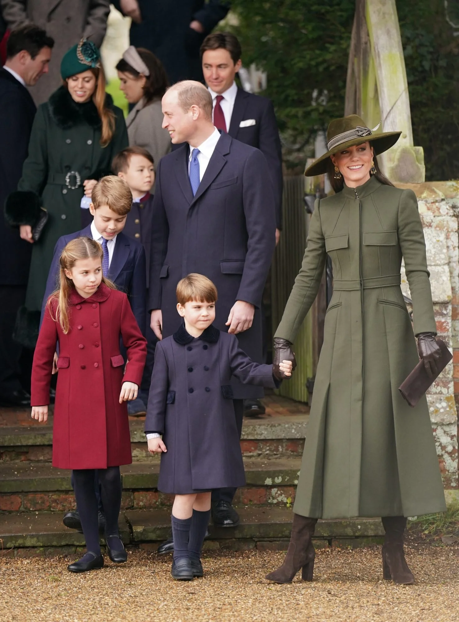 The Prince and Princess of Wales Attend Christmas Day Service 2022