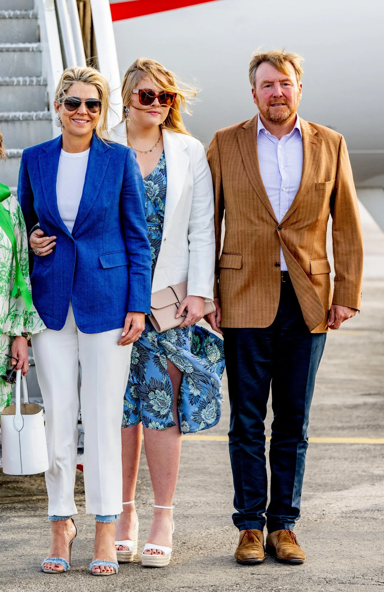 The King and Queen of The Netherlands and The Princess of Orange Arrive in Bonaire