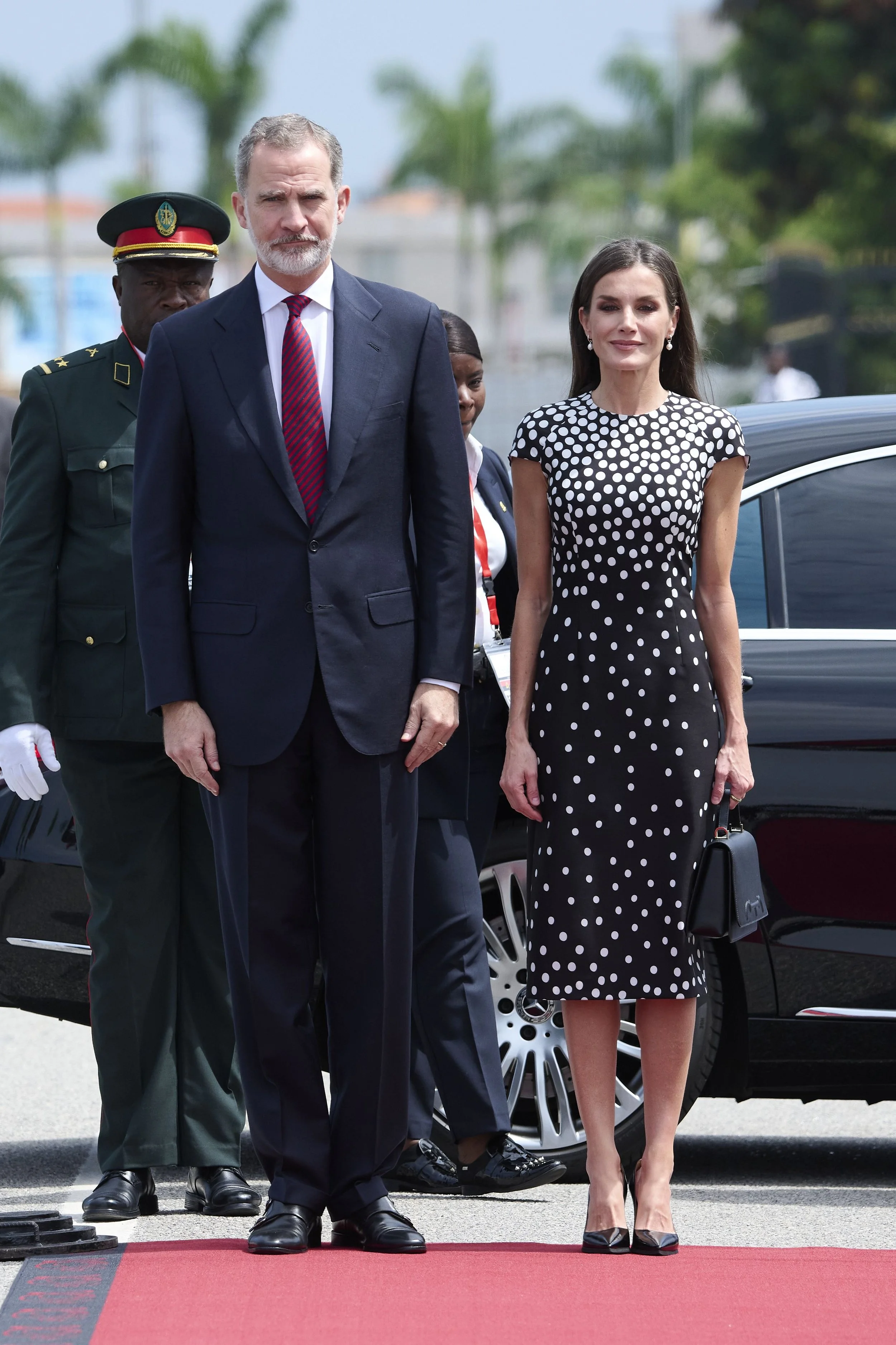 The King and Queen of Spain Attend Official Reception at the Residential Palace of Angola