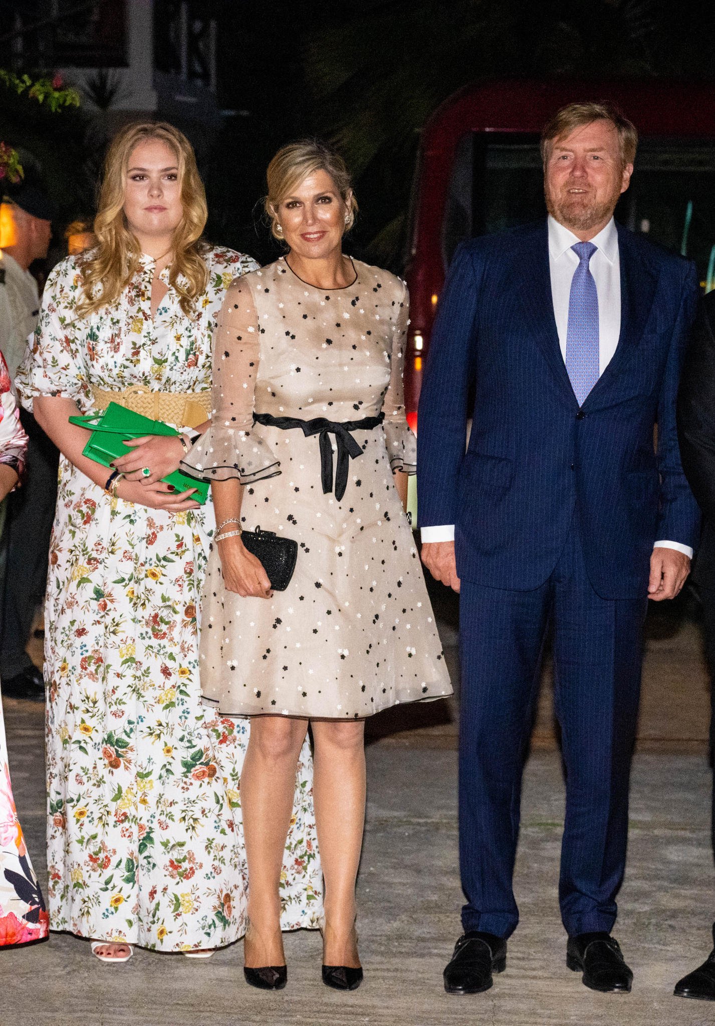 The King and Queen of The Netherlands and The Princess of Orange Attend Dinner at the Governor's Residence of Sint Maarten