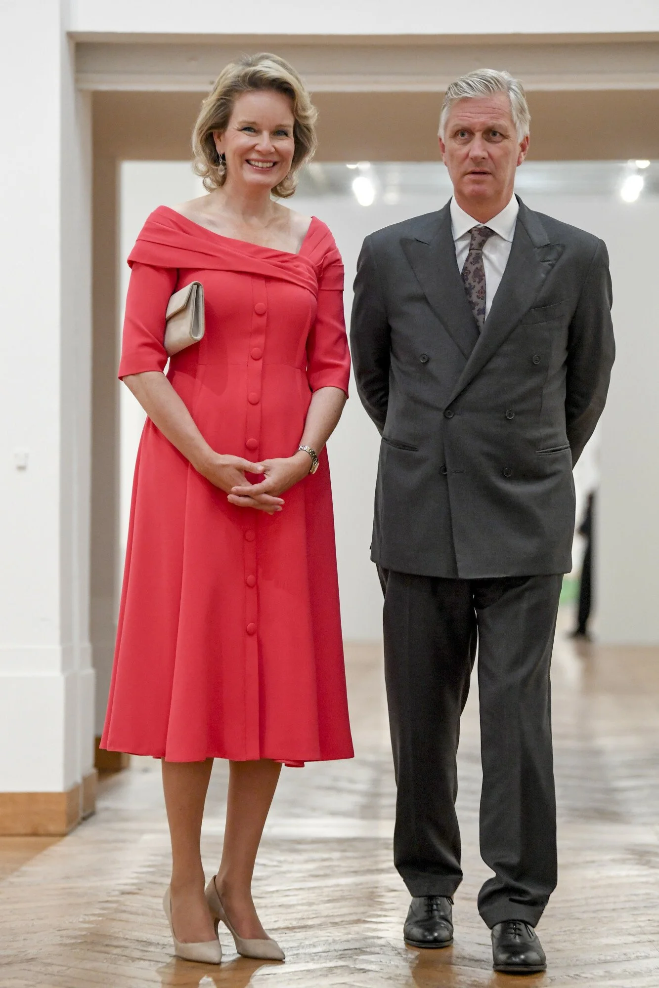 The King and Queen of the Belgians Attend David Hockney Exhibition at BOZAR