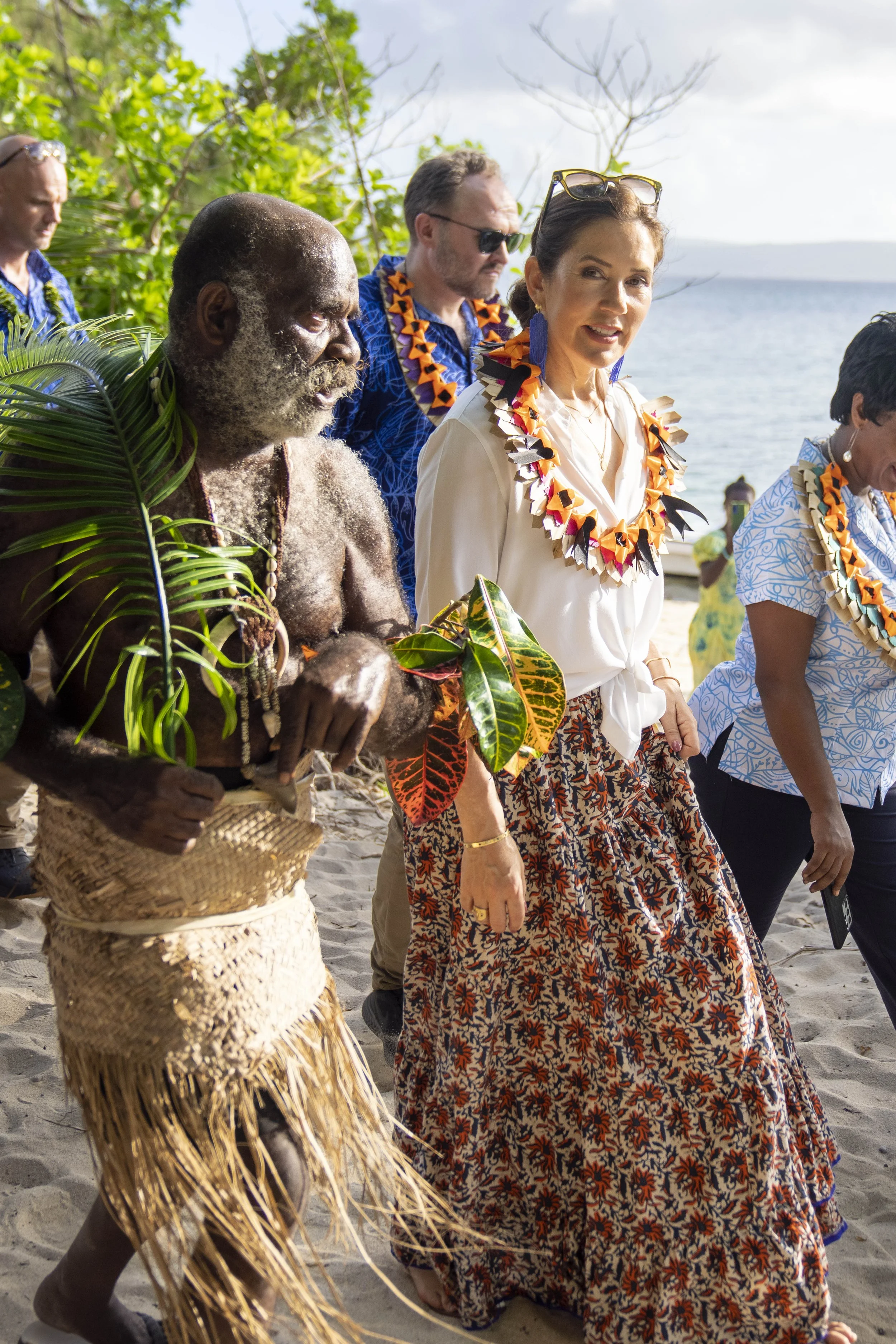 Crown Princess Mary Arrives in the Pele Island, Vanuatu