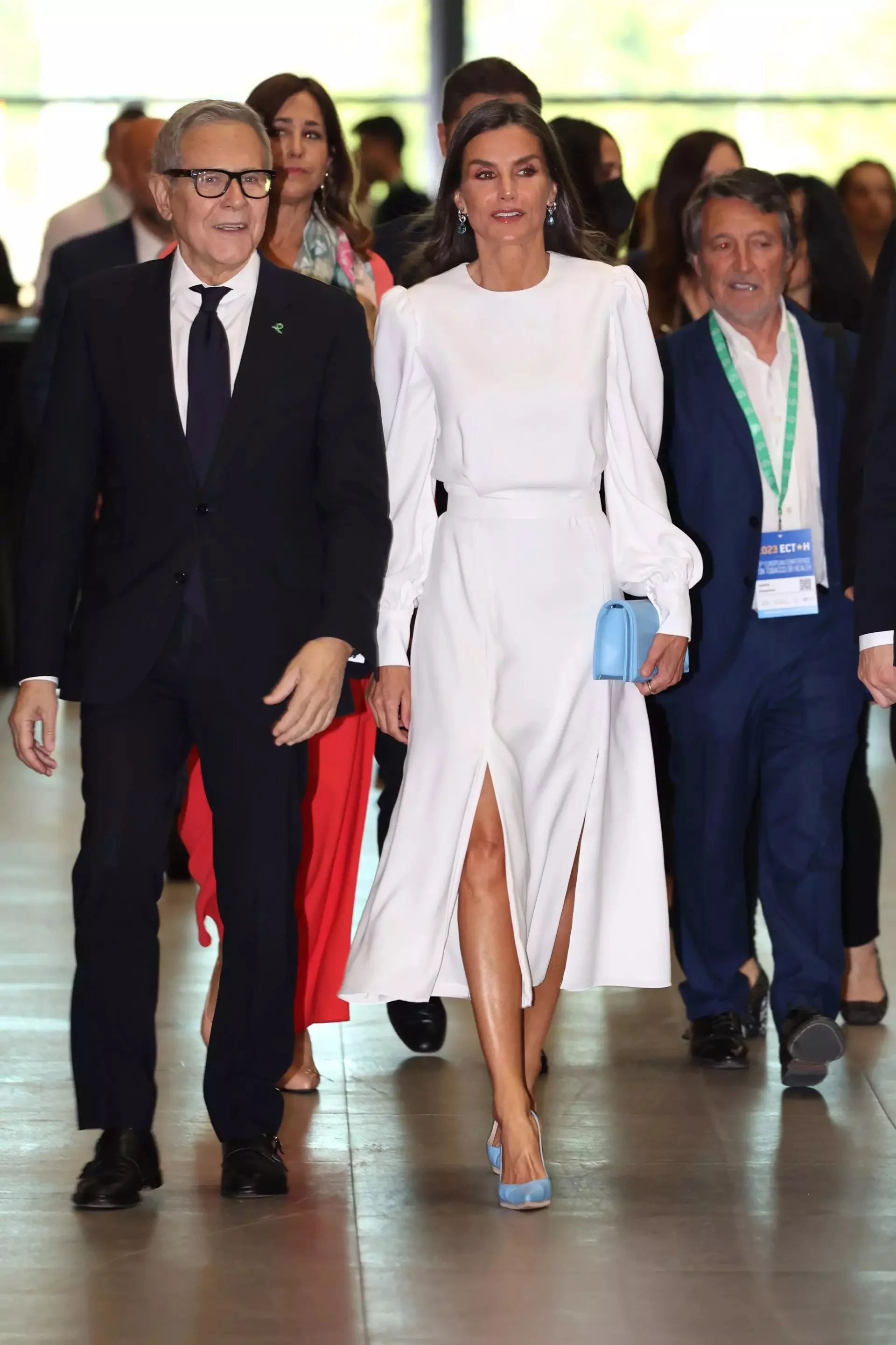Queen Letizia Attends Tobacco or Health Conference