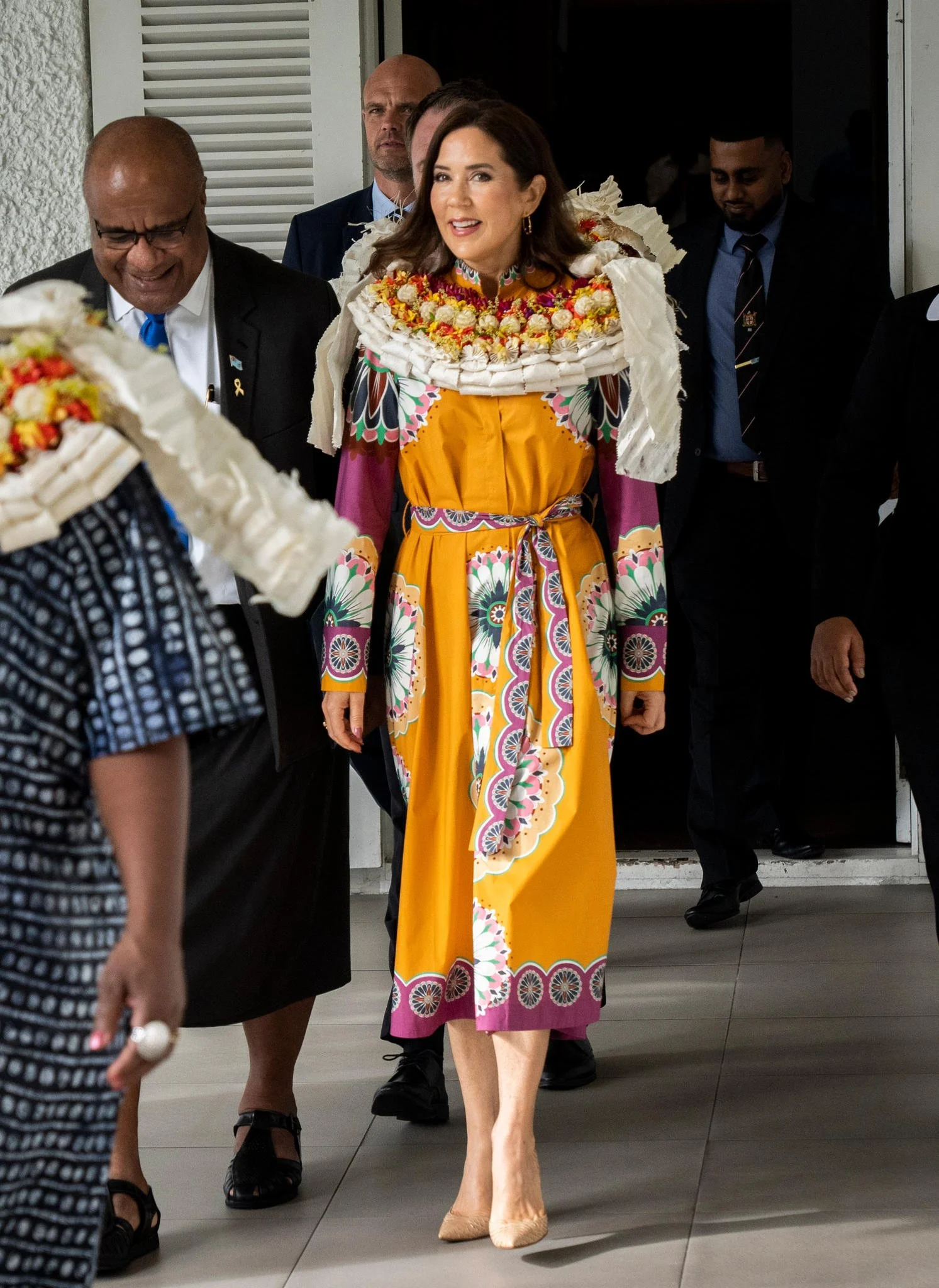 Crown Princess Mary Attends Tradition Welcome Ceremony in Suva