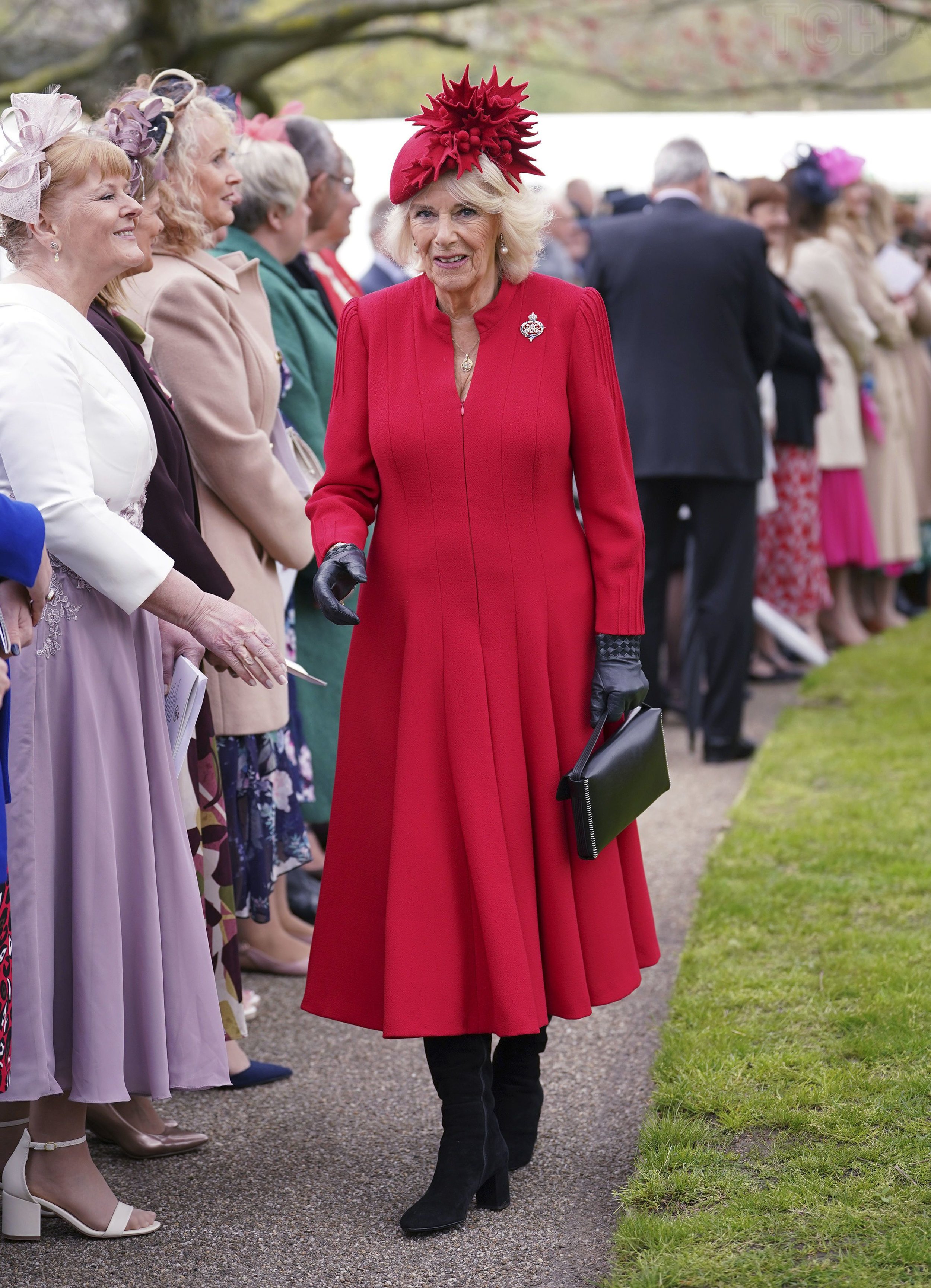 The King and Queen of the United Kingdom Attend Presentation of New Standards And Colours At Buckingham Palace