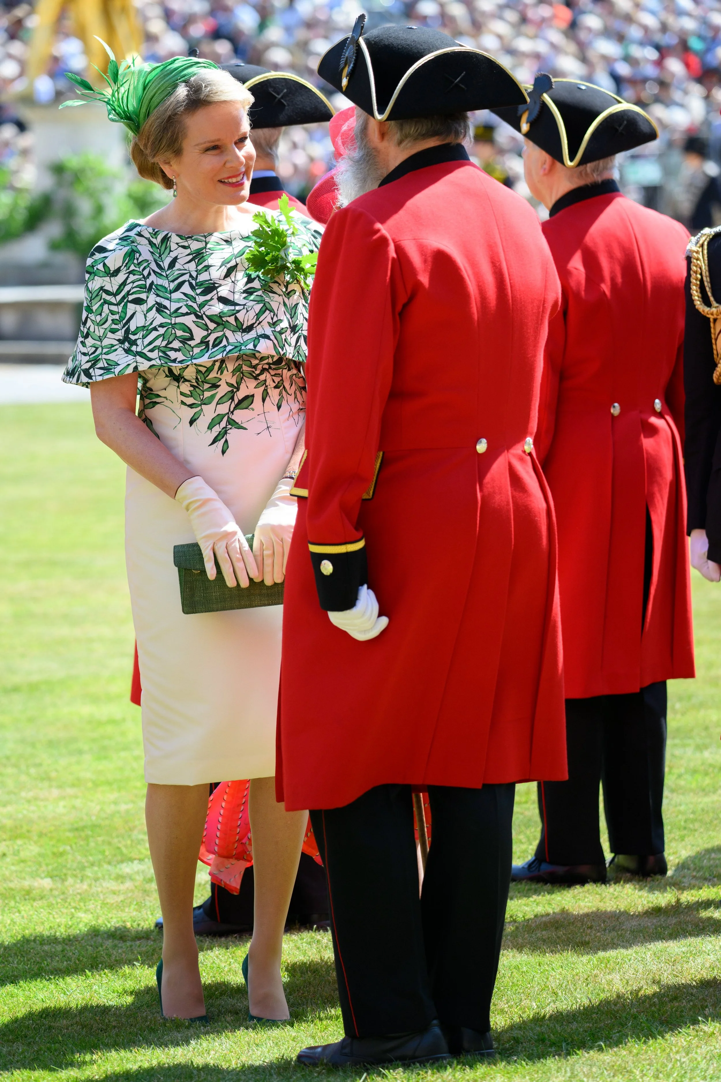 The King and Queen of Belgium Attend Chelsea Pensioners Parade in London