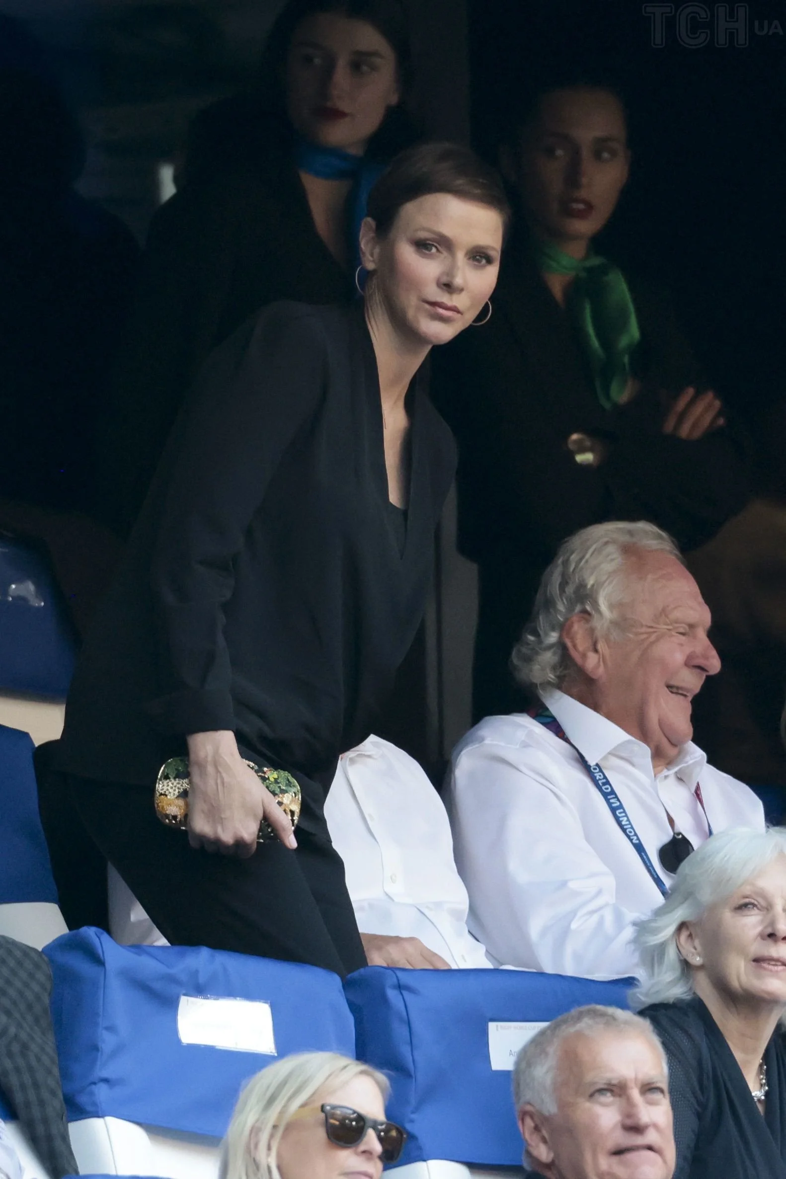 The Prince and Princess of Monaco Attend Rugby World Cup France 2023 Match Between South Africa and Scotland