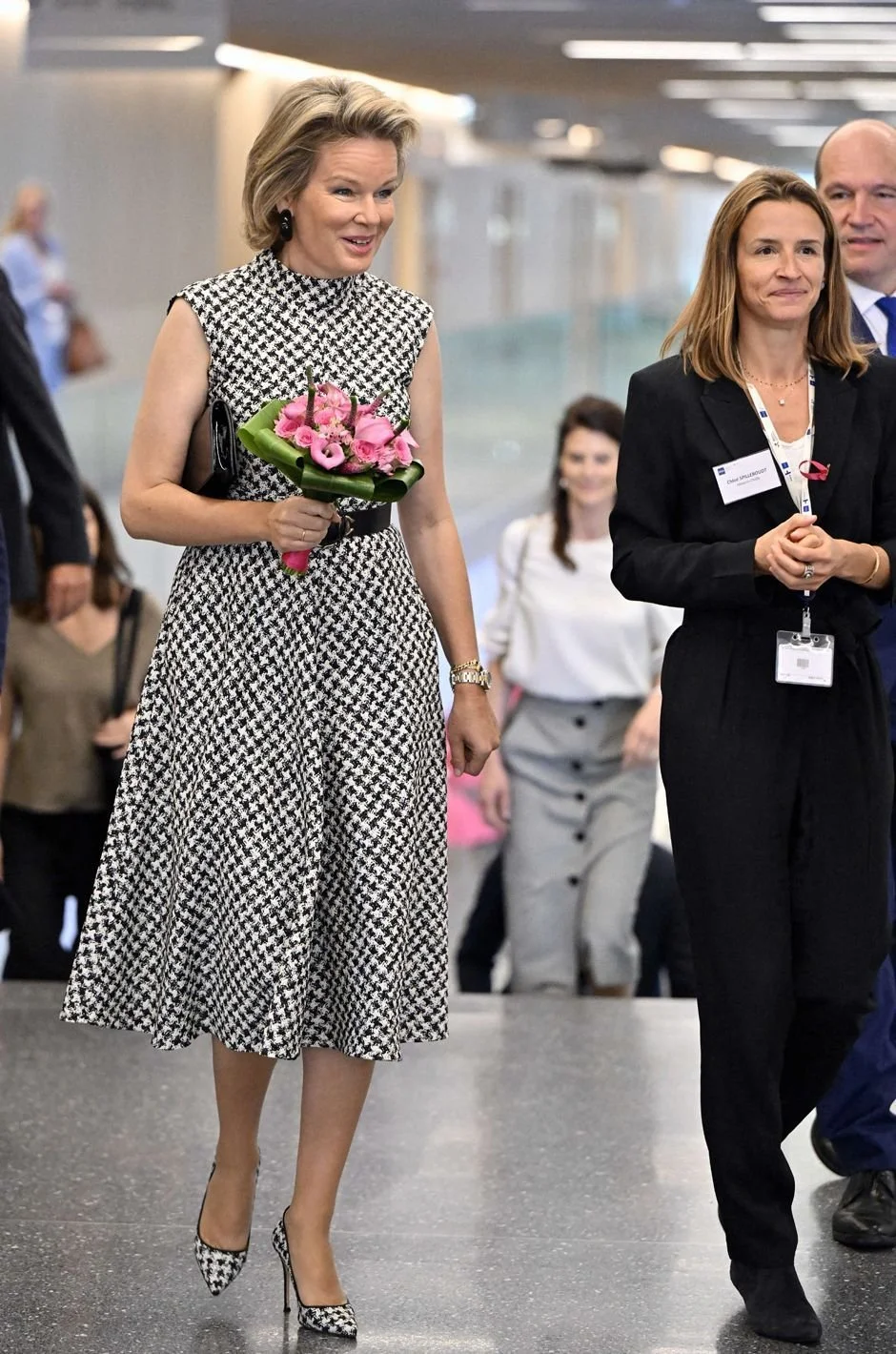 Queen Mathilde Visits Jules Bordet Institute Oncology Centre