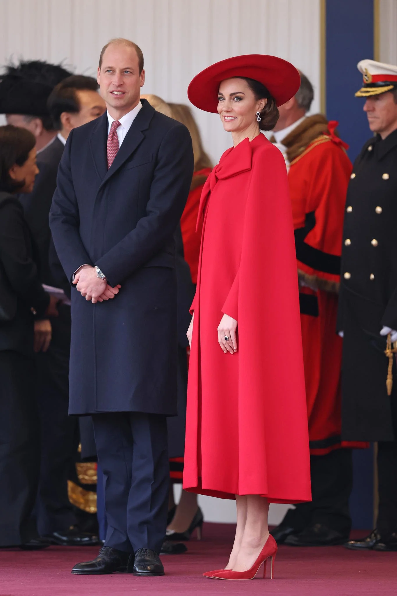 The Prince and Princess of Wales Attend Official Welcome for the President and First Lady of South Korea