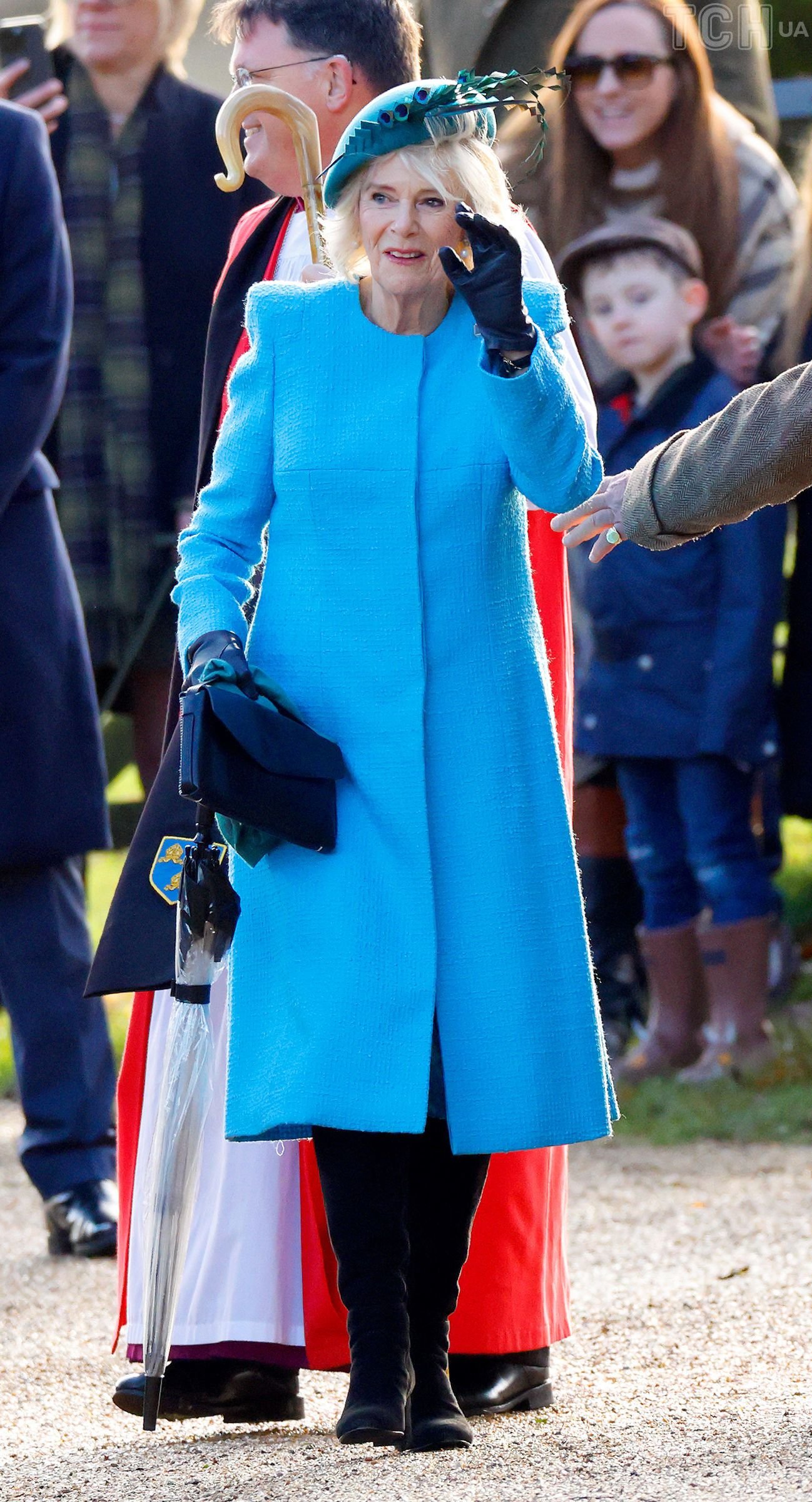 The King and Queen of the United Kingdom Atten New Year's Eve 2023 Mattins Service in Sandringham