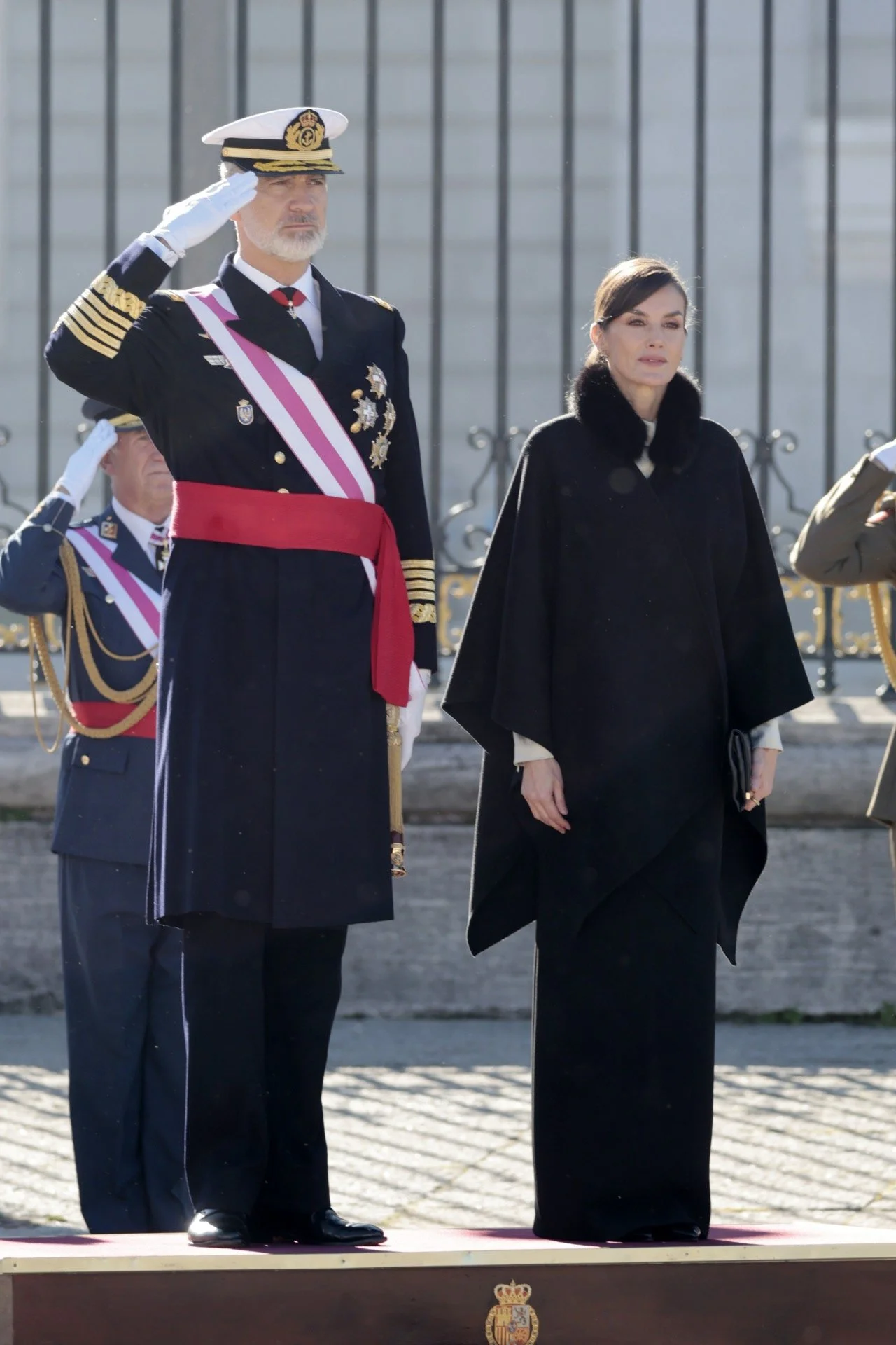 The King and Queen of Spain Attend New Year's Military Parade 2024