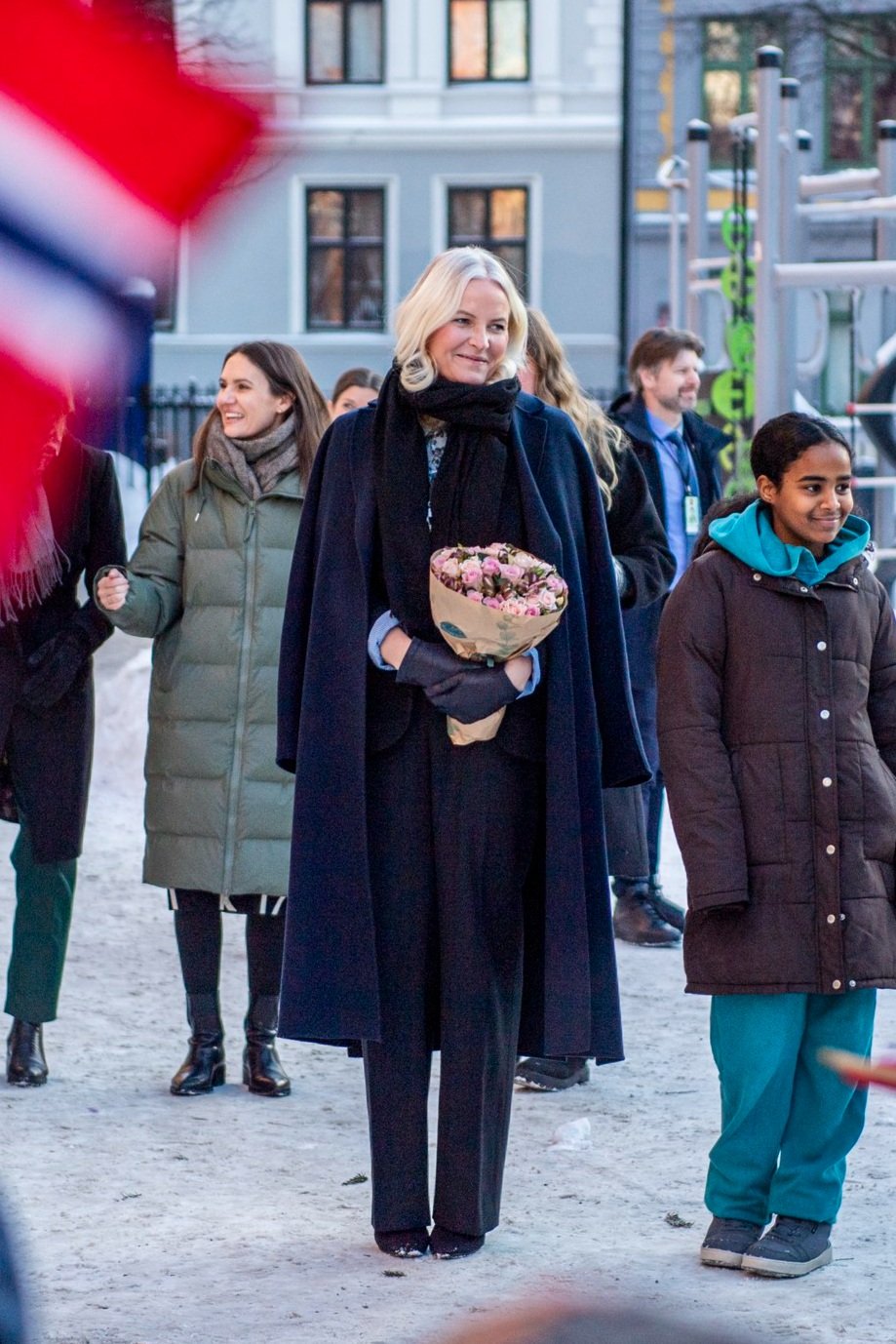 Crown Princess Mette-Marit Visits Vahl School 