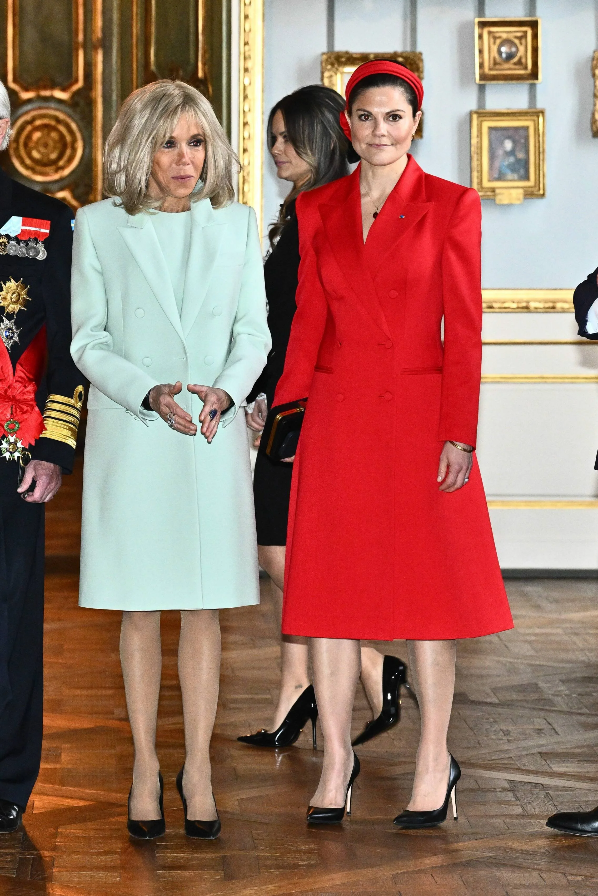 Crown Princess Victoria Attends the Ceremony Welcoming the President and First Lady of France