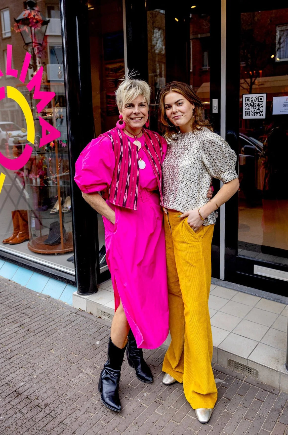 Princess Laurentien and Countess Eloise Visit Vintage Clothing Store My Lima Lima in The Hague