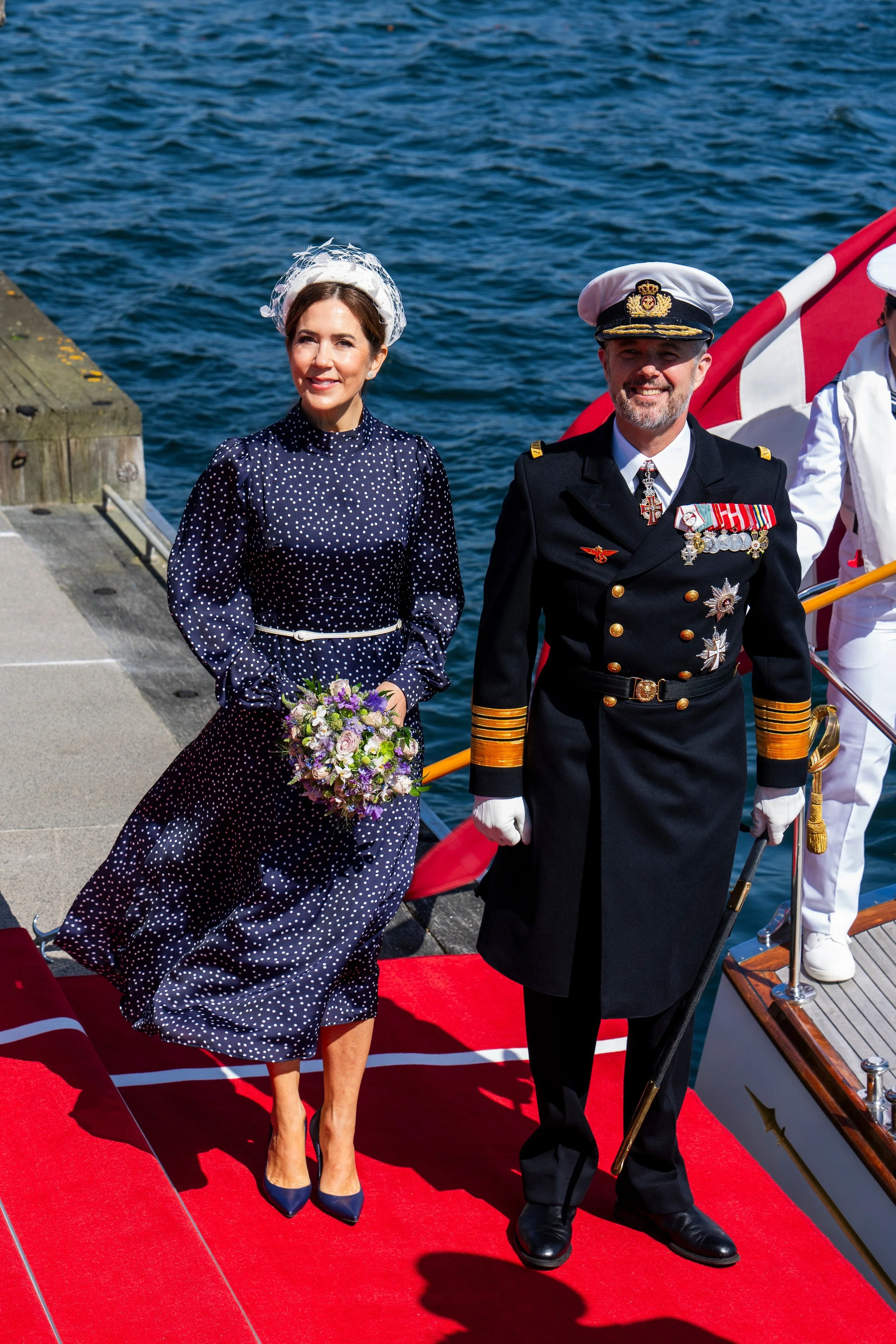The King and Queen Board Royal Ship Dannebrog