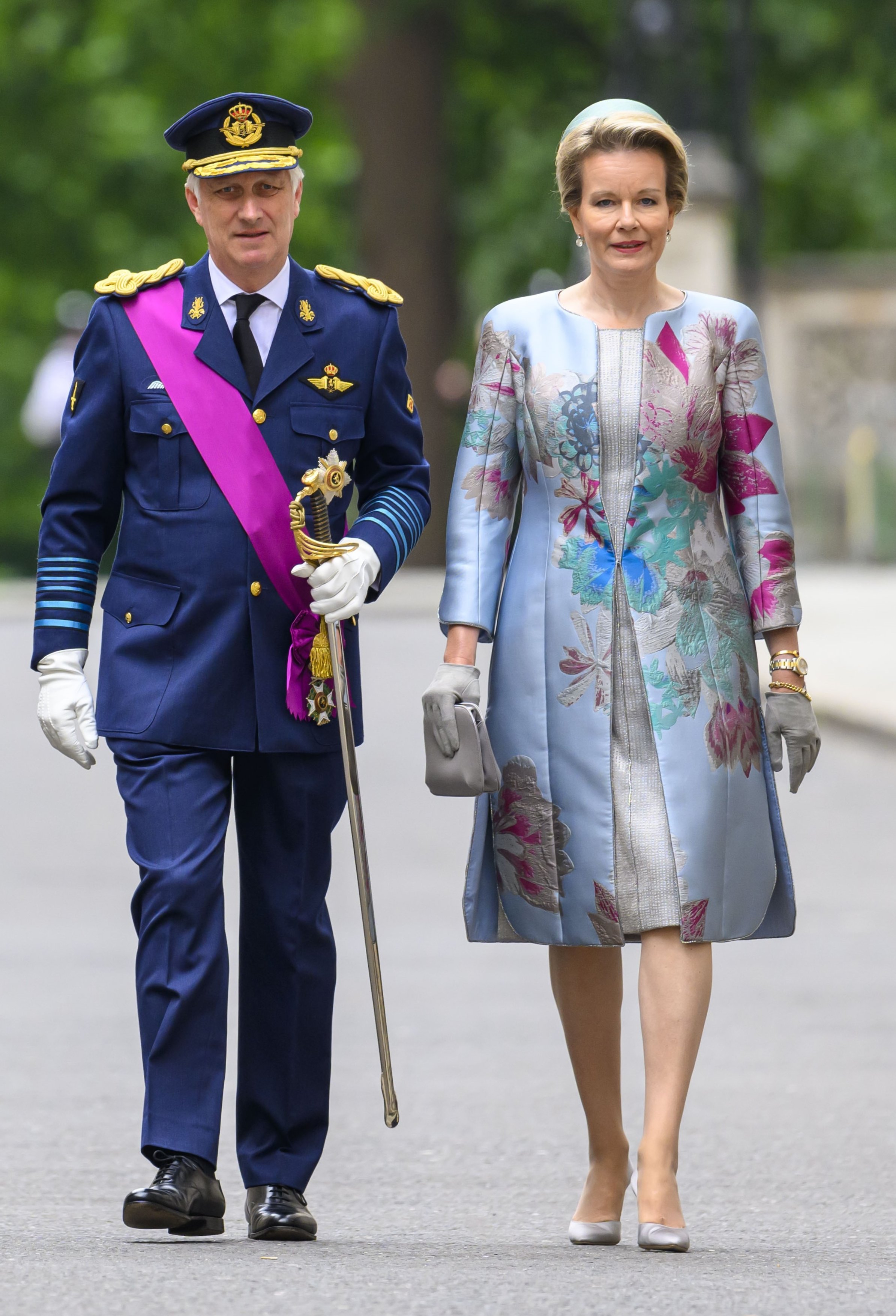 The King and Queen of the Belgians and the Duke and Duchess of Gloucester Attend Service of Remembrance in London