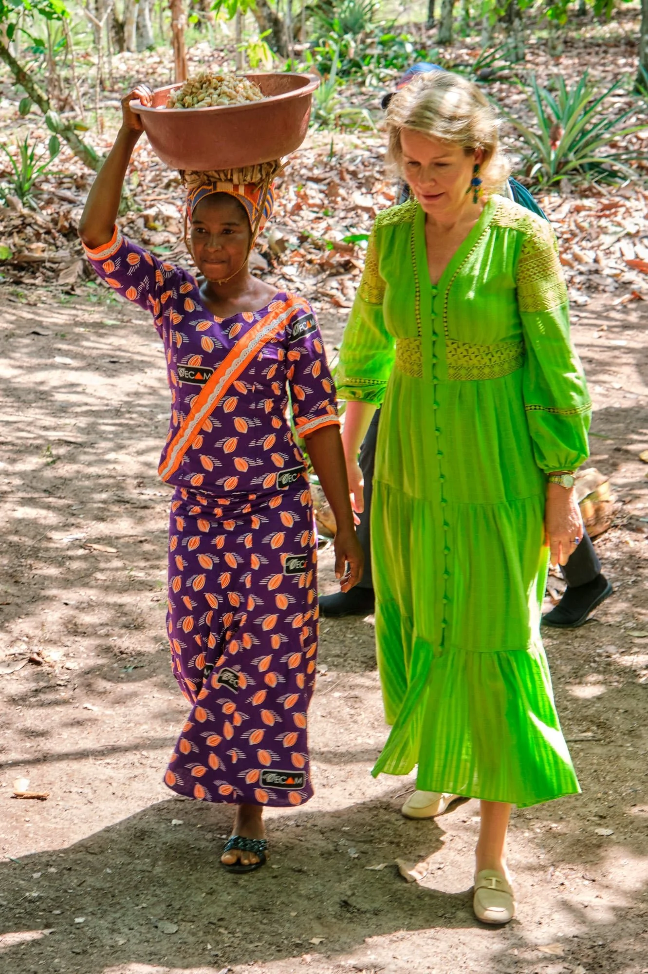 Queen Mathilde Visits Cocoa Plantaion in Méagui