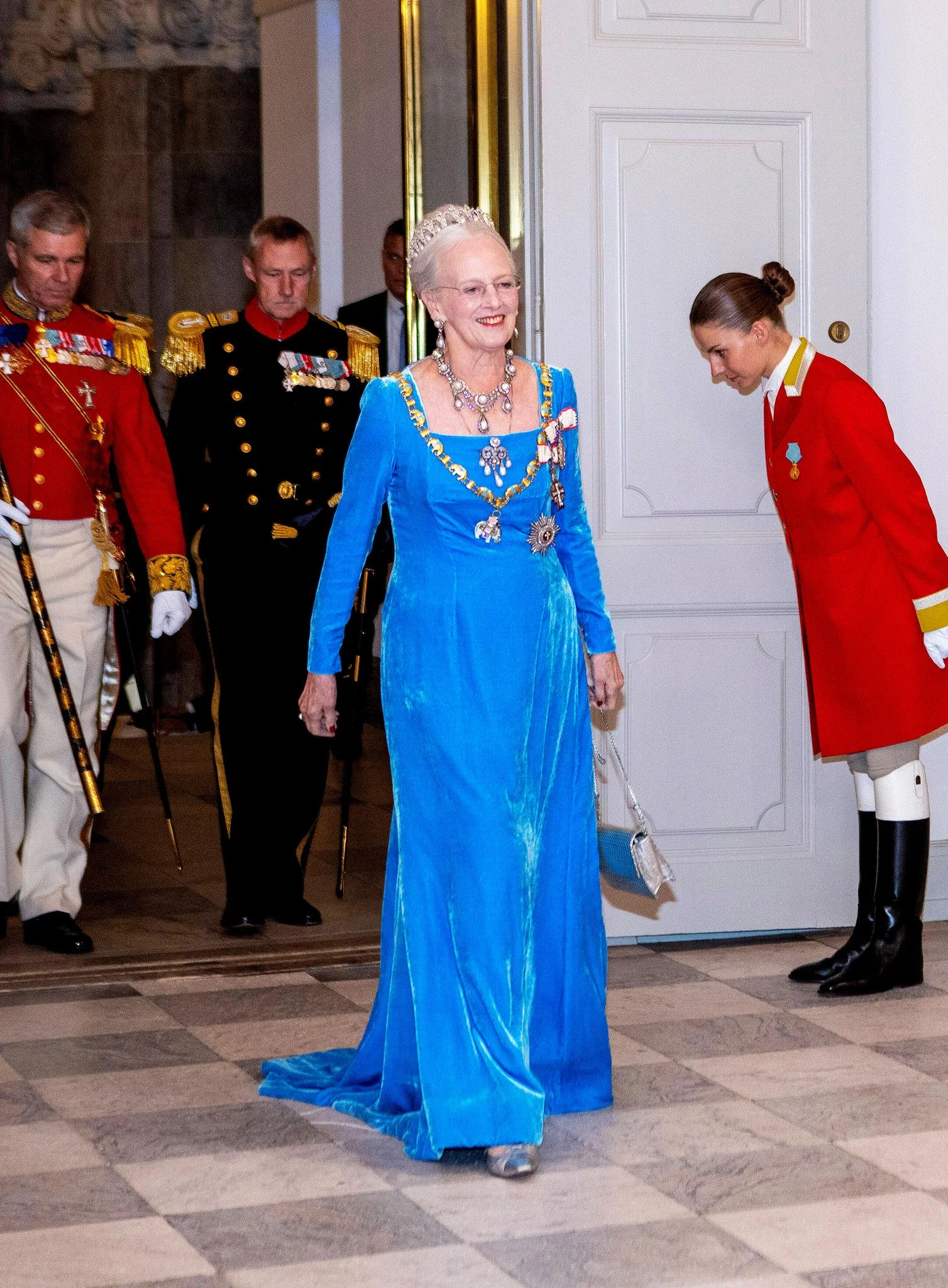 Queen Margrethe II Attends Banquet Celebrating Her Golden Jubilee
