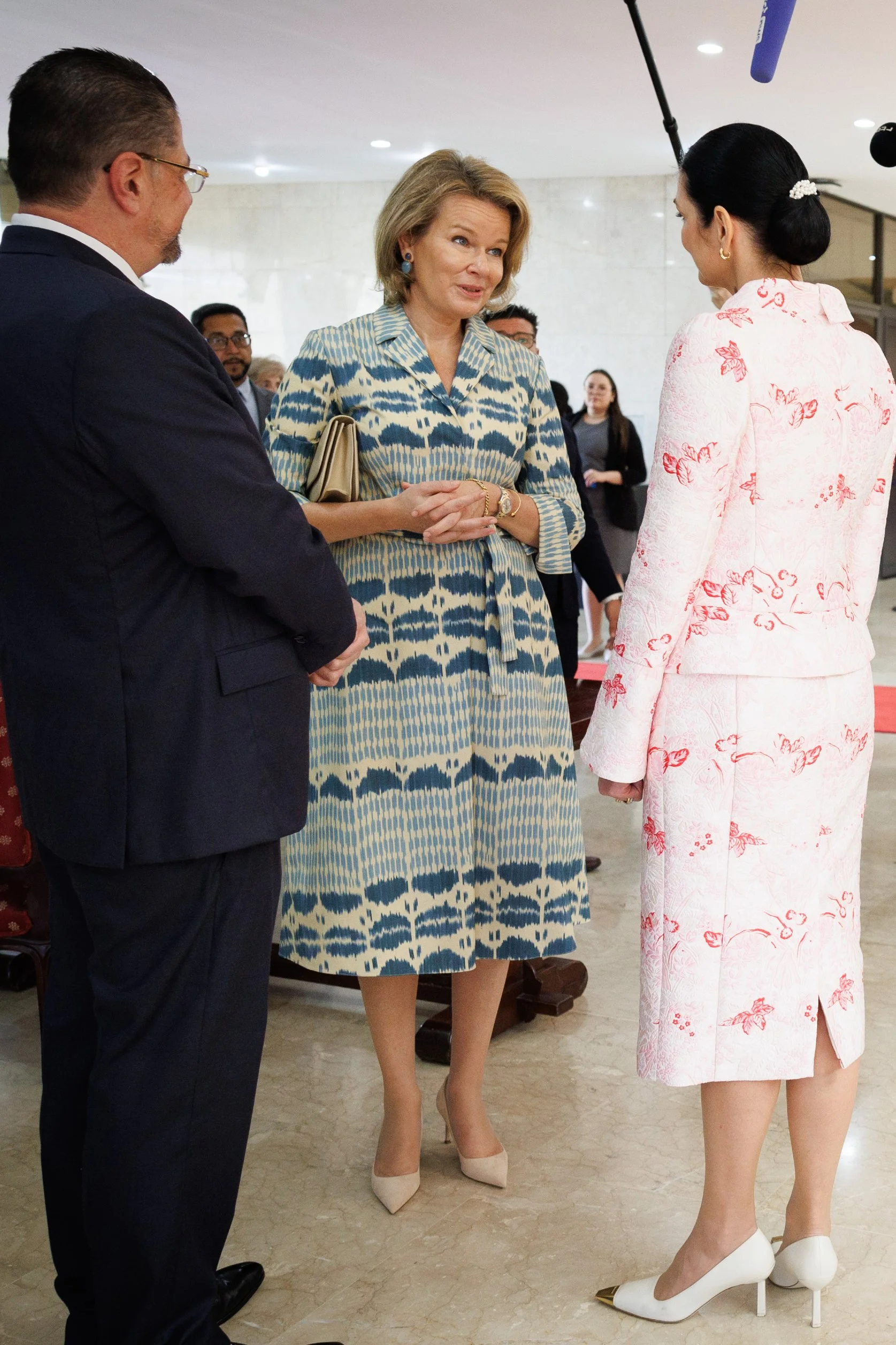 Queen Mathilde Meets with the President and First Lady of Costa Rica During her UNICEF Mission Trip