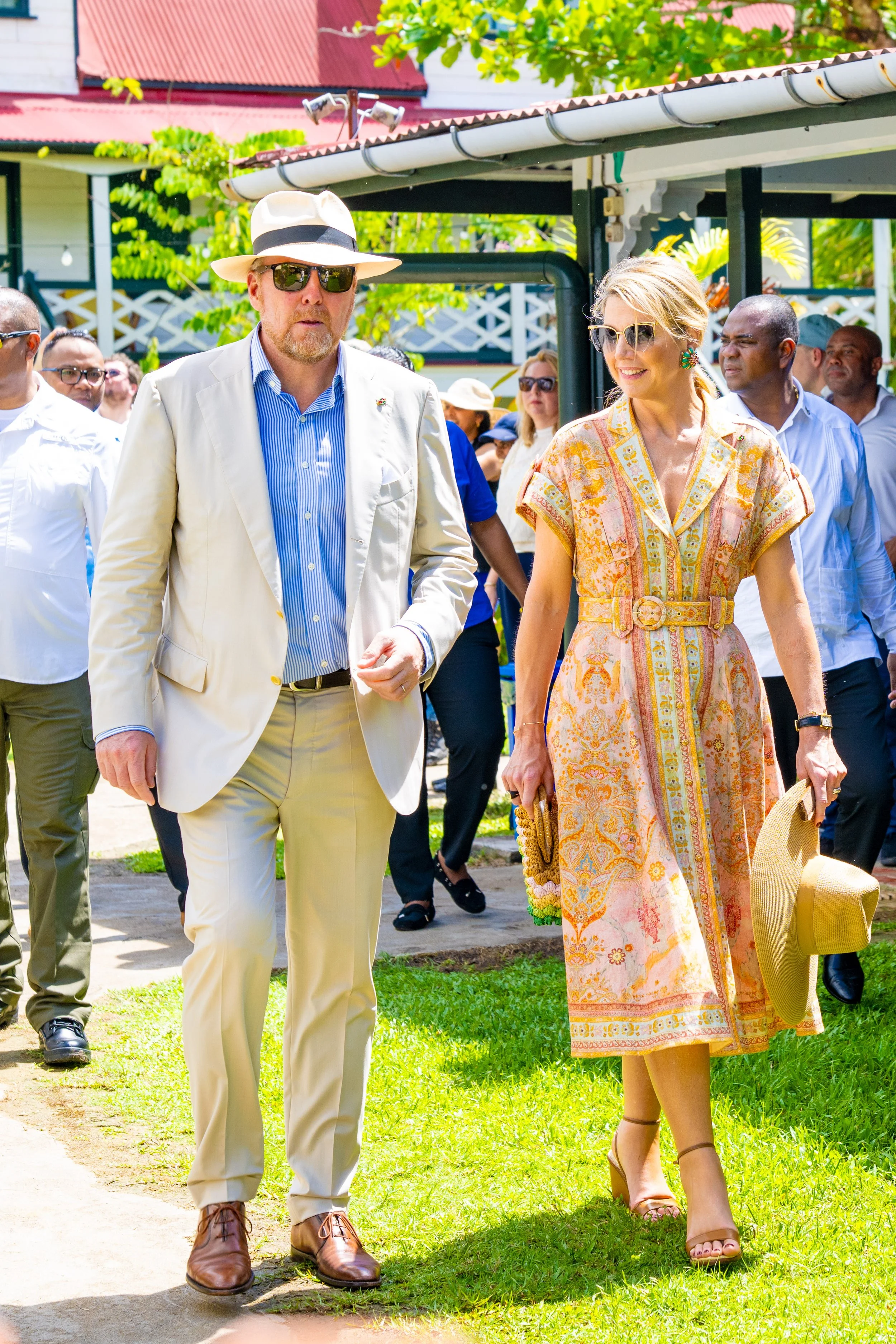 The King and Queen of the Netherlands Visit Former Plantation in Frederiksdorp