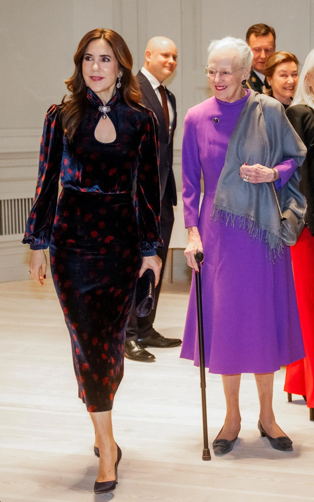 Queen Mary and Queen Margrethe Visit the Court Theatre