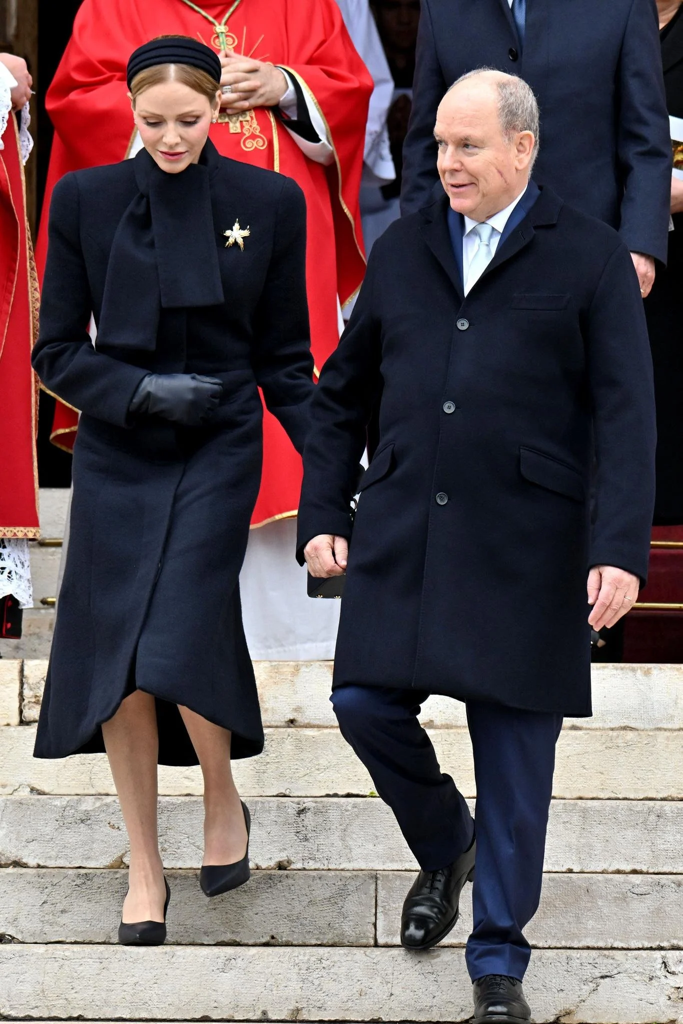The Prince and Princess of Monaco Attend the 2026 Sainte Dévote Service