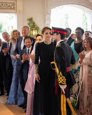 The King and Queen of Jordan Attend Wedding of Crown Prince Hussein and ...