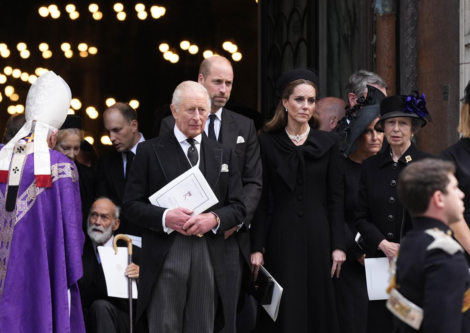 The Prince and Princess of Wales Attend Funeral of the Duchess of Kent