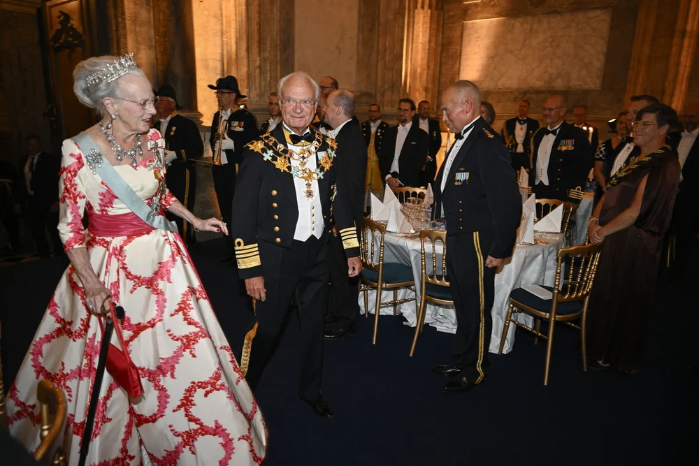 Queen Margrethe II Attends Golden Jubilee Banquet in Stockholm — Royal