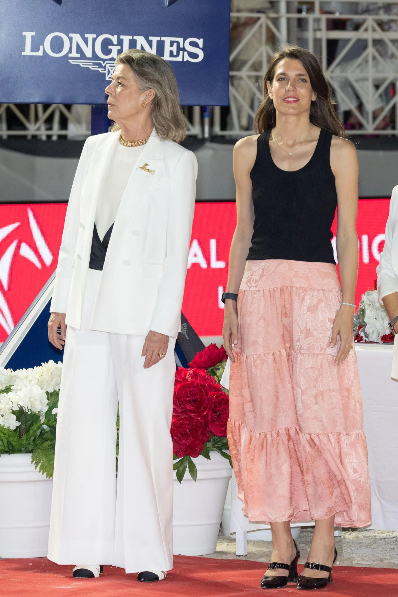 Princess Caroline And Charlotte Casiraghi Attend Longines Global Princess Caroline And Charlotte Casiraghi Attend Longines Global