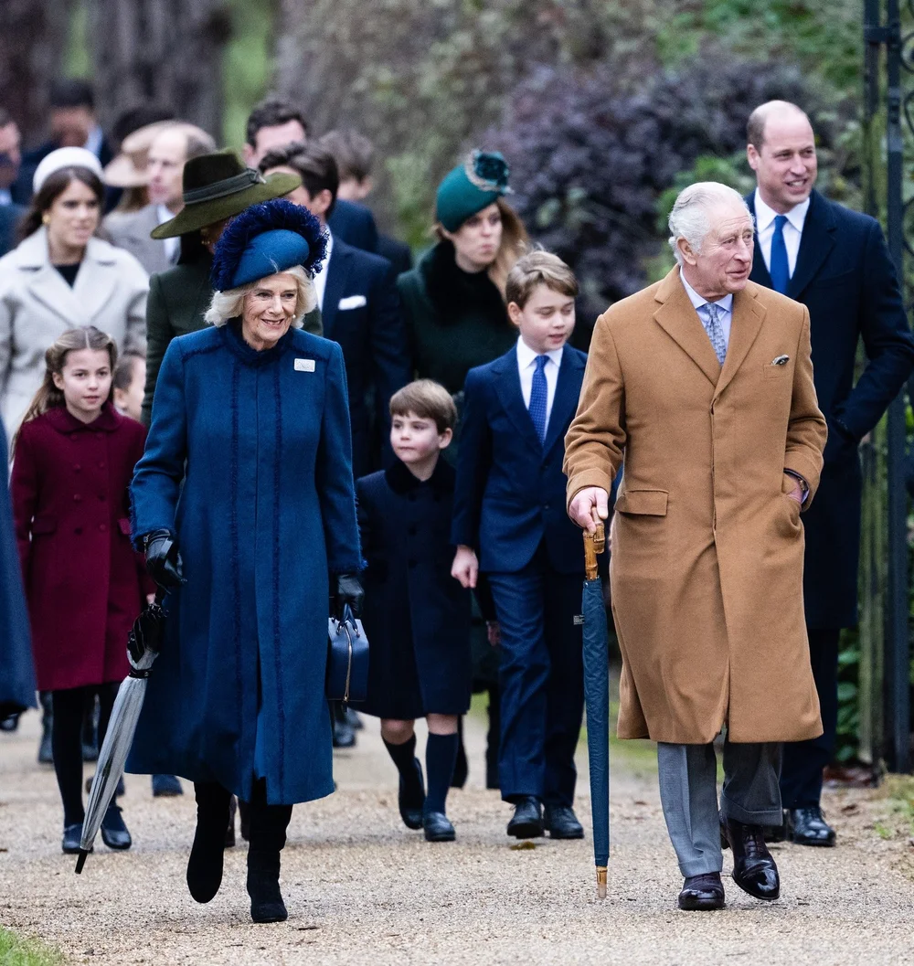 The King and Queen of The United Kingdom Attend Christmas Day Service 2022 — Royal Portraits Gallery