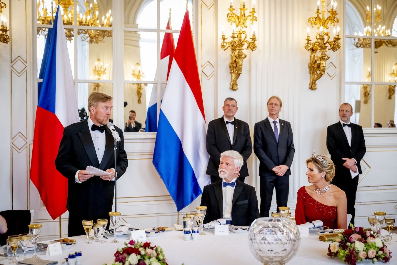The King and Queen of the Netherlands Attend State Banquet in Prague ...