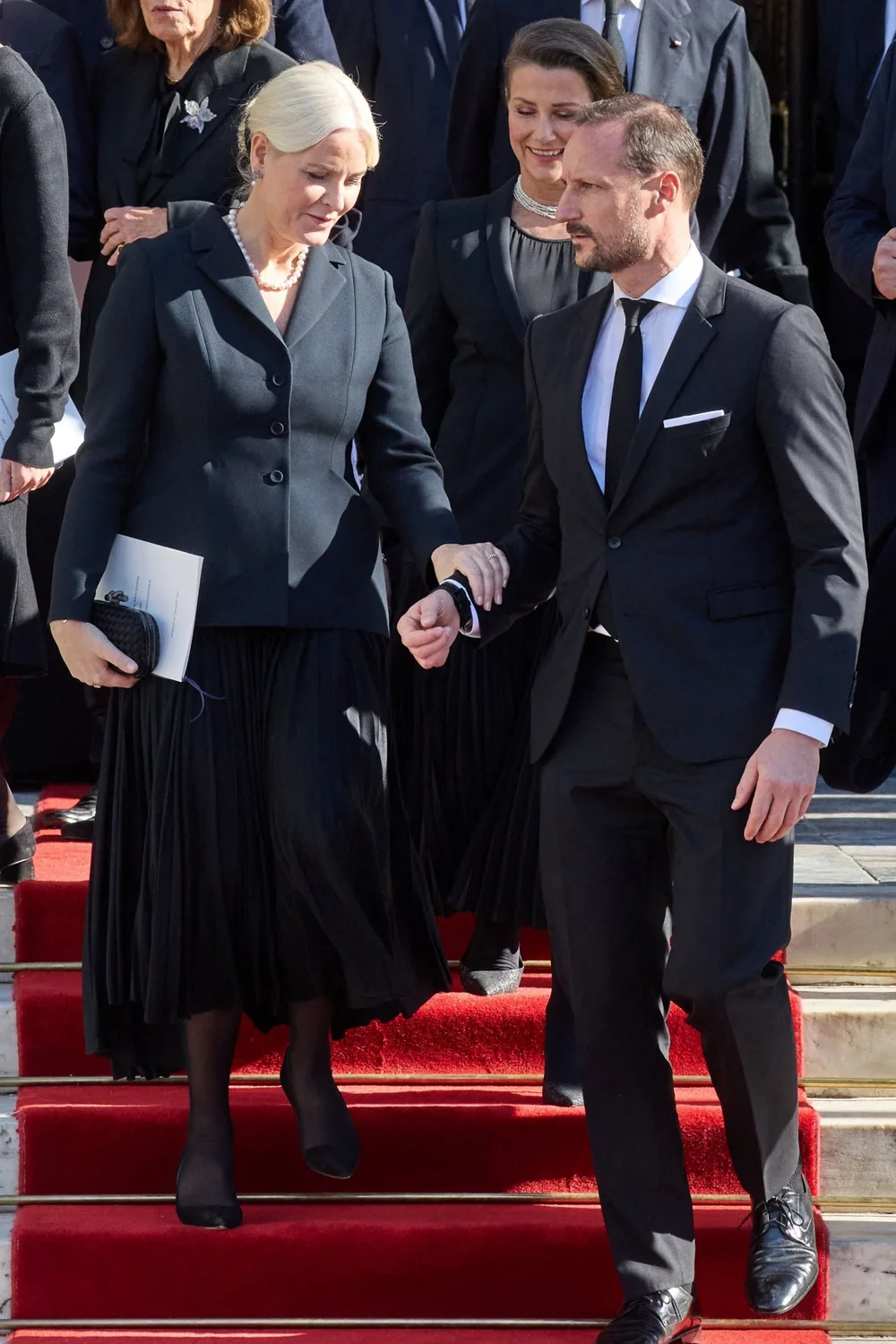 Crown Princess Mette-Marit and Princess Märtha Louise Attend Funeral of ...