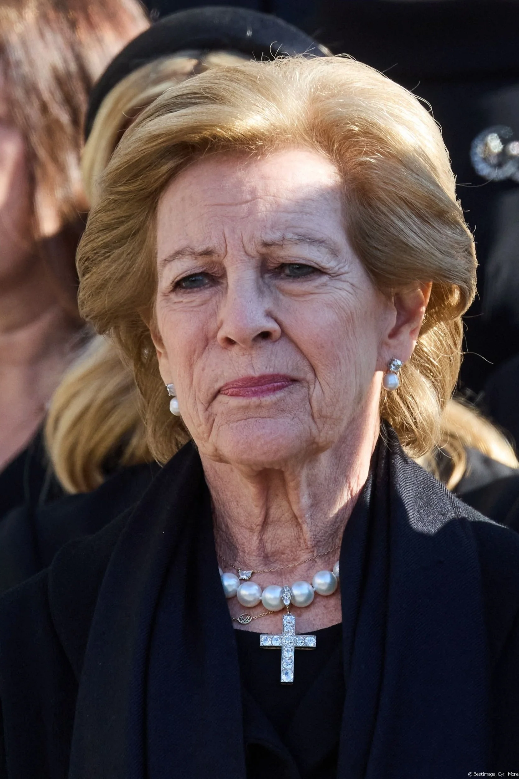 Queen Anne Marie and Crown Princess Marie-Chantal Attend Funeral of