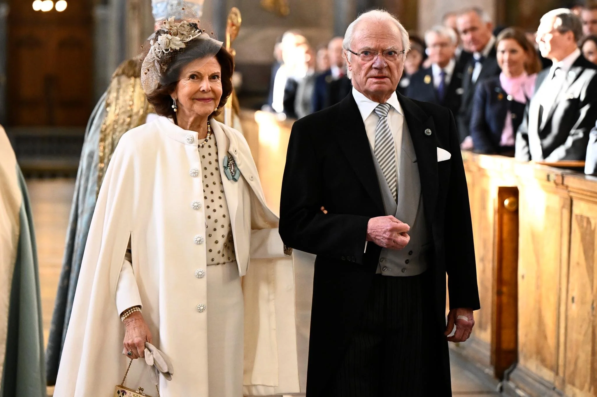 Queen Ines The King and Queen of Sweden Attend Te Deum Service for Princess Ines ...