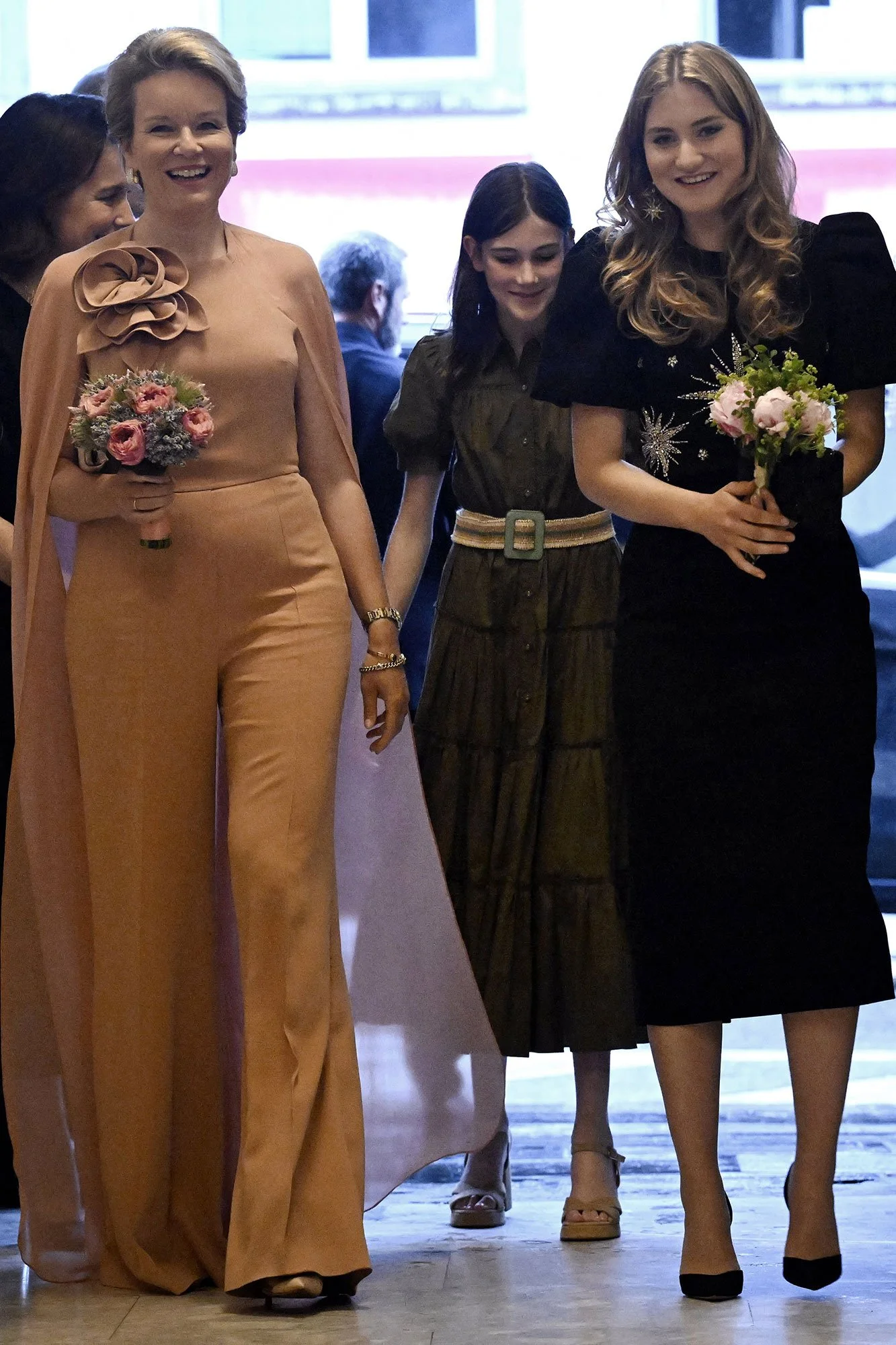 Queen Mathilde Orange Queen Mathilde and Princess Elisabeth Attend Queen Elisabeth Piano ...