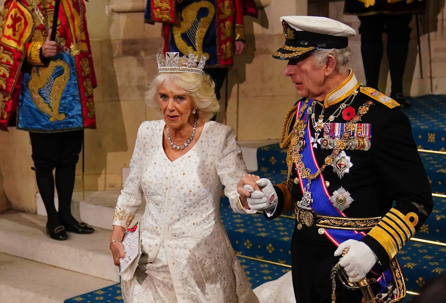 The King and Queen of the United Kingdom Attend State Opening of ...