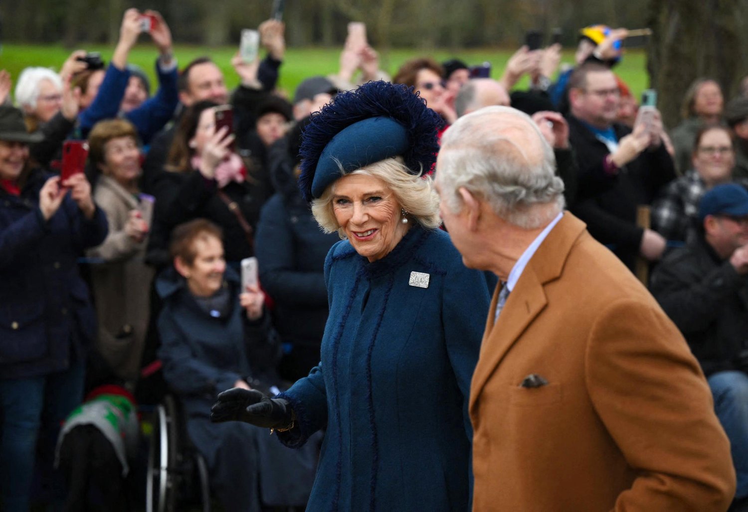 The King and Queen of The United Kingdom Attend Christmas Day Service ...