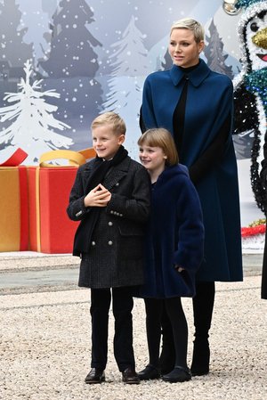 The Prince and Princess of Monaco Attend the Christmas Tree Ceremony ...