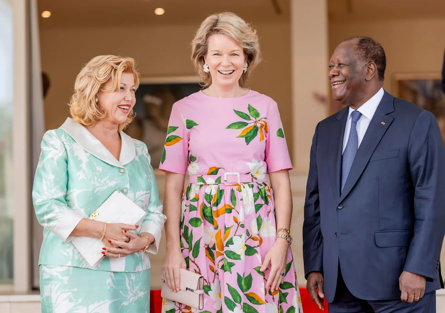 Queen Mathilde Orange Queen Mathilde Pays Working Visit to Côte d'Ivoire Representing UN ...