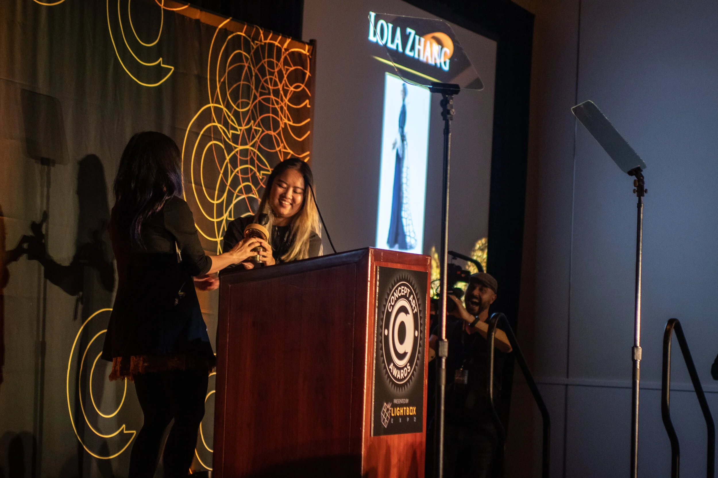 Karla Ortiz & Lola Zhang- Student Character Presenter/Winner