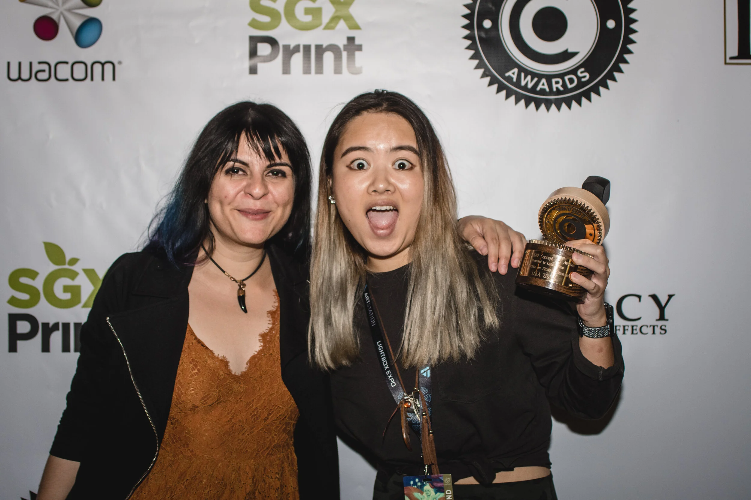 Karla Ortiz & Lola Zhang- Student Character Presenter/Winner