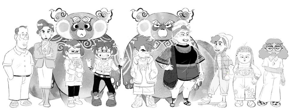 Turning Red Main Cast, Turning Red — Concept Art Association