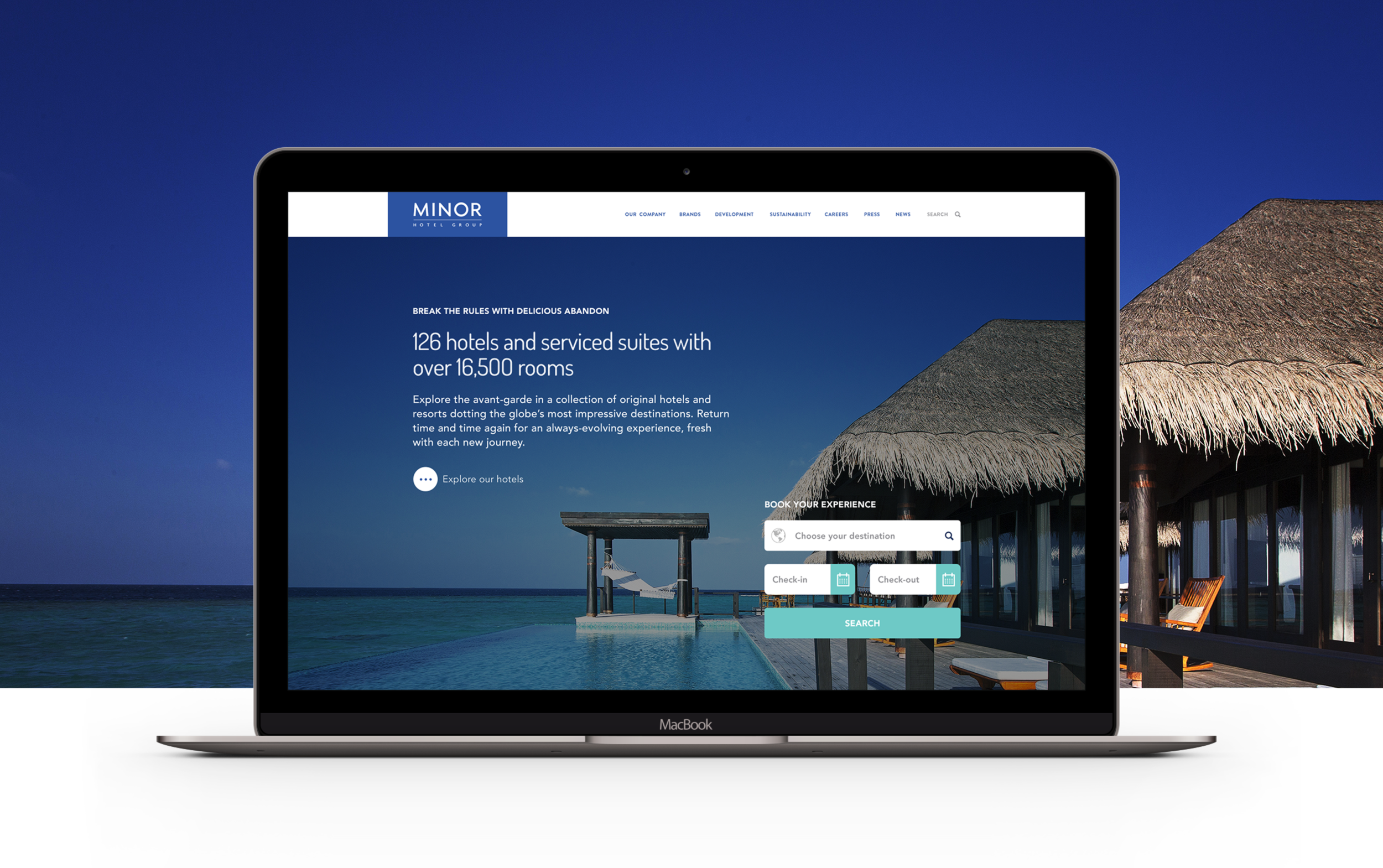 The brand's homepage serves as a channel for both travel consumers and business consumers providing them with access through different calls-to-actions whether it's booking a hotel or inquiring about business partnerships