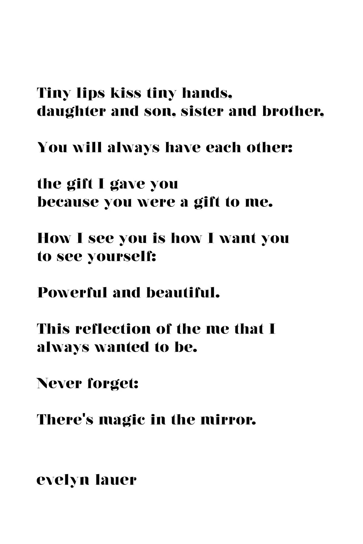 poetry by evelyn lauer