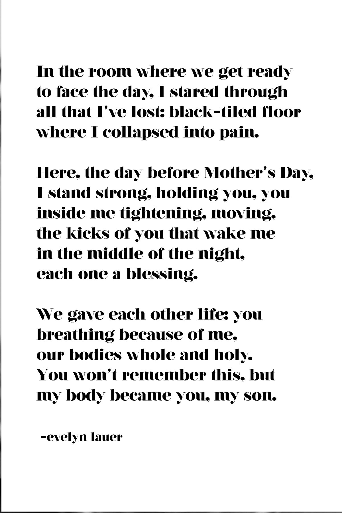 poetry by evelyn lauer