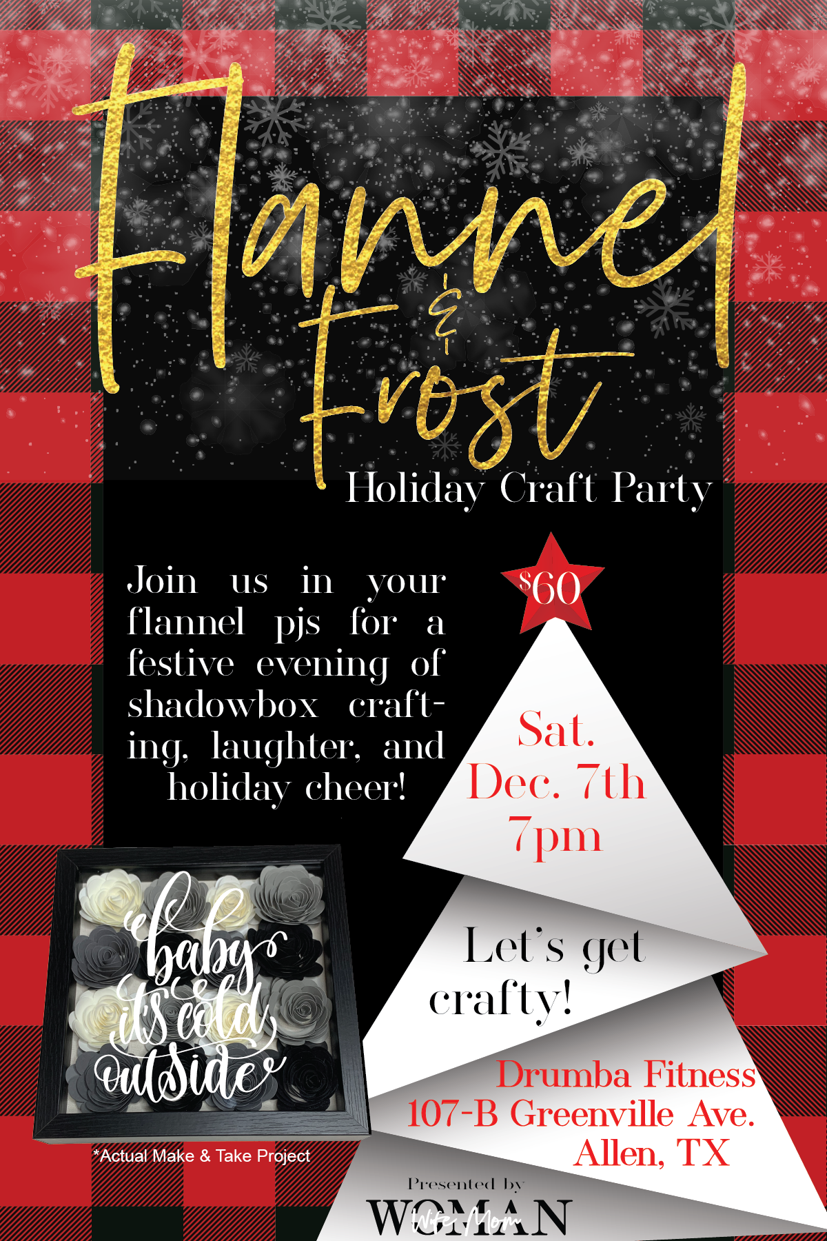 Woman Wife Mom Presents: Flannel &amp; Frost Holiday Craft Party